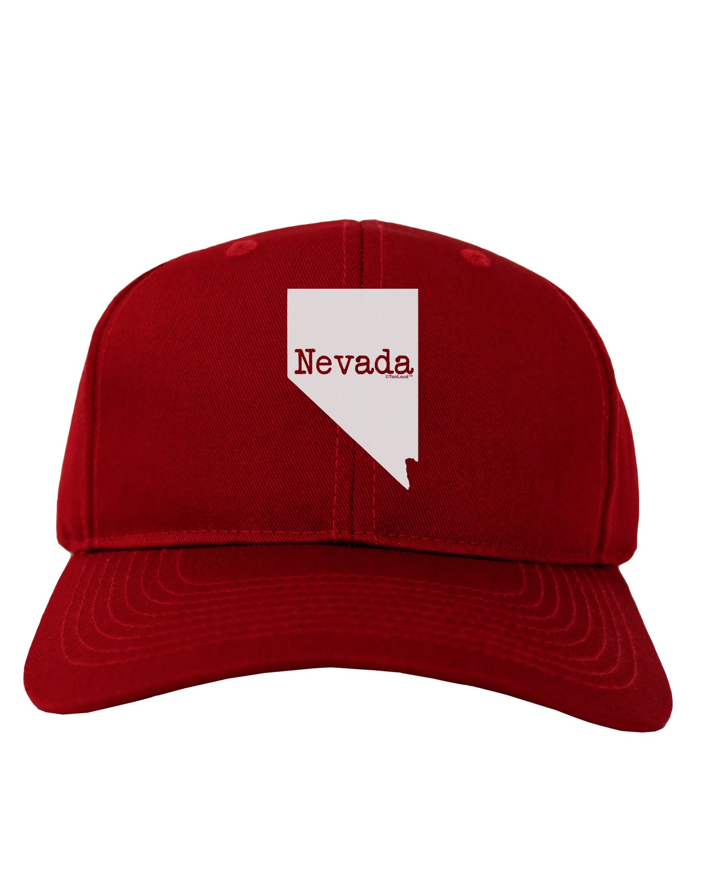 Nevada - United States Shape Adult Dark Baseball Cap Hat by TooLoud-Baseball Cap-TooLoud-Red-One Size-Davson Sales