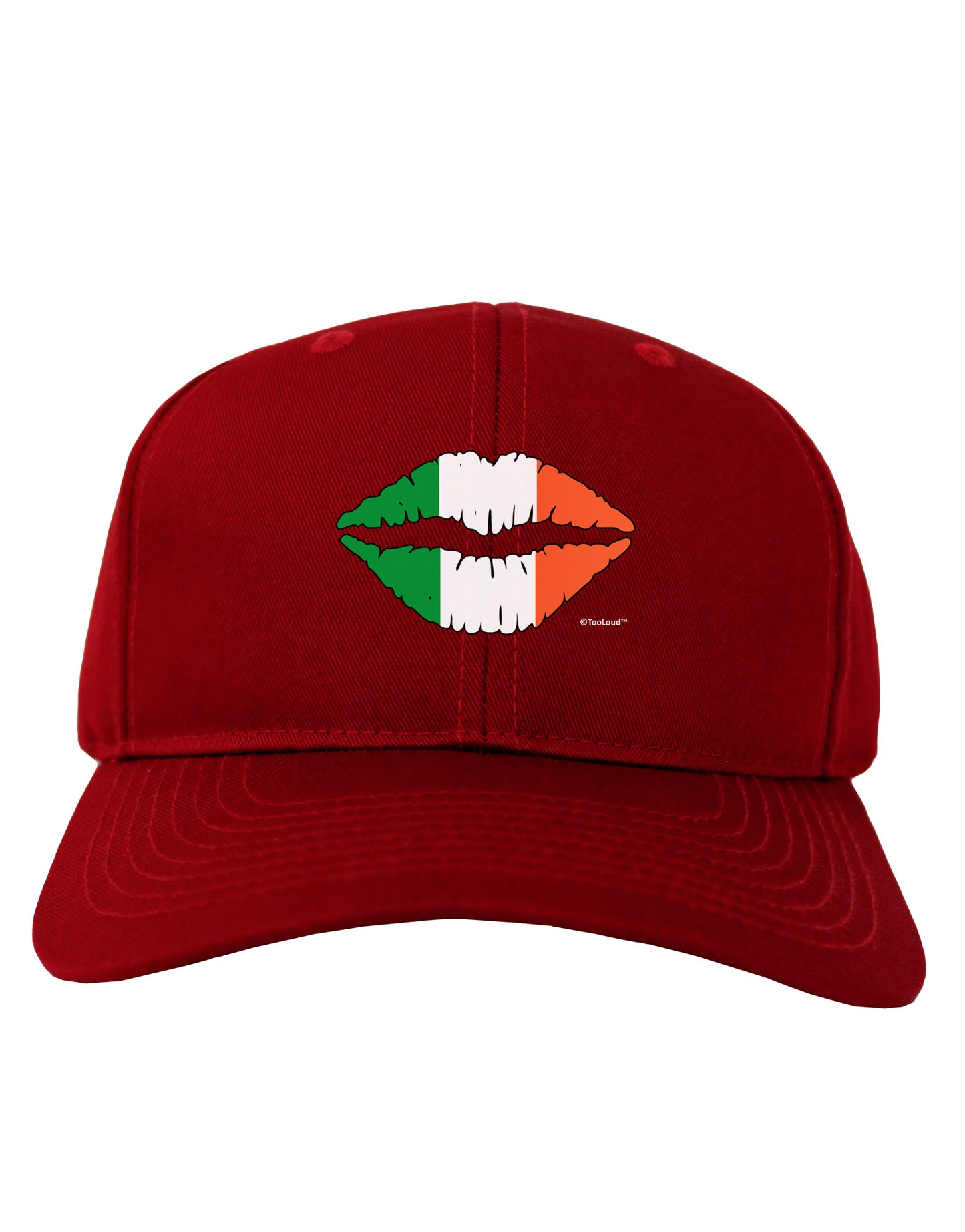 Irish Flag Kiss Adult Dark Baseball Cap Hat by TooLoud-Baseball Cap-TooLoud-Red-One Size-Davson Sales