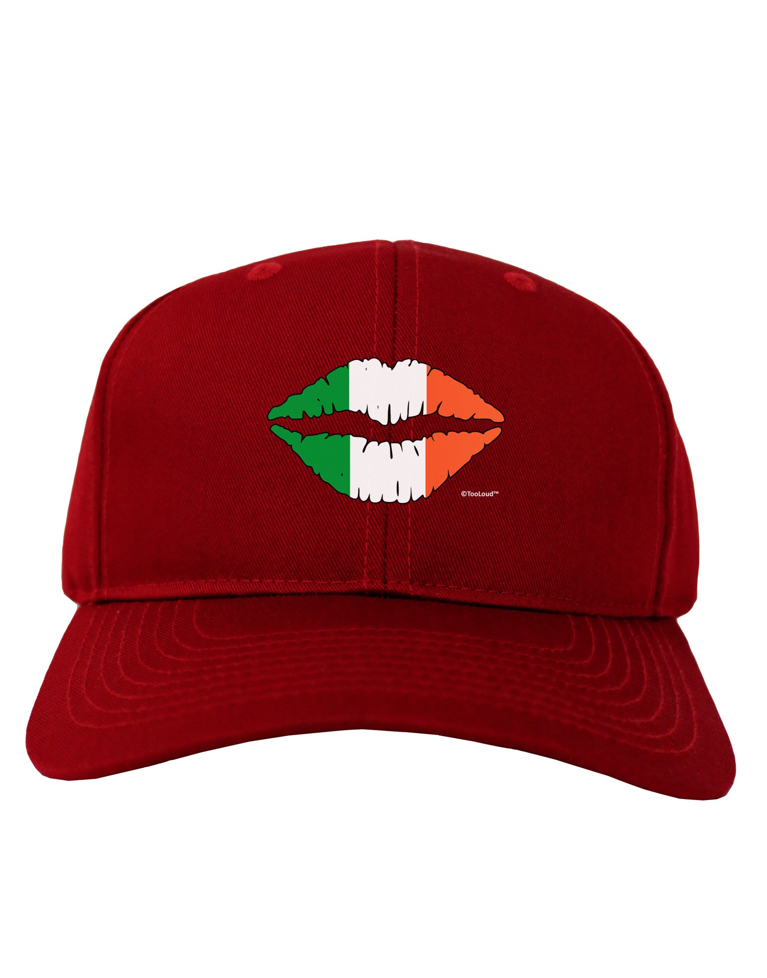 Irish Flag Kiss Adult Dark Baseball Cap Hat by TooLoud-Baseball Cap-TooLoud-Red-One Size-Davson Sales