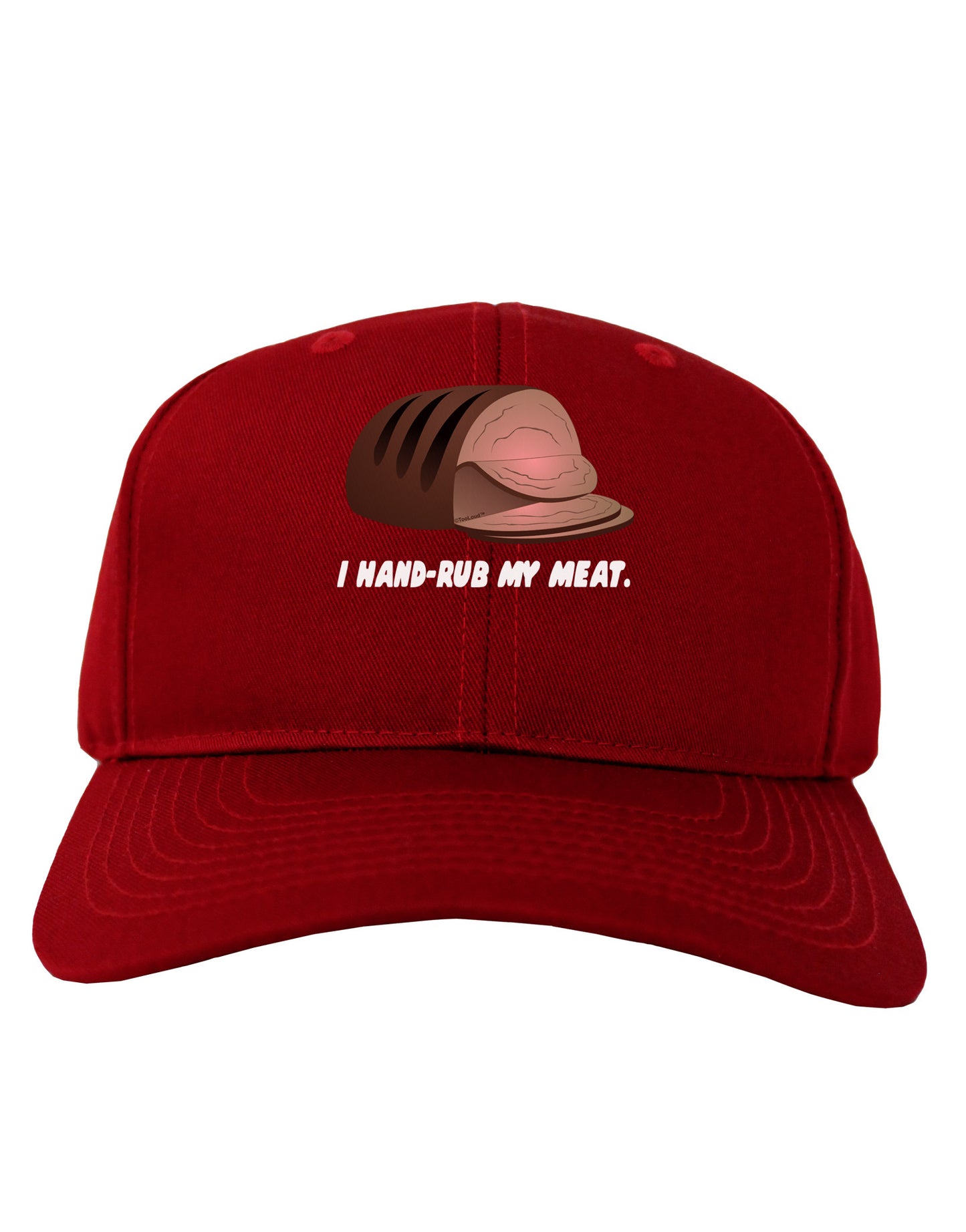 I Hand-Rub My Meat - Roast Beef Adult Dark Baseball Cap Hat-Baseball Cap-TooLoud-Red-One Size-Davson Sales
