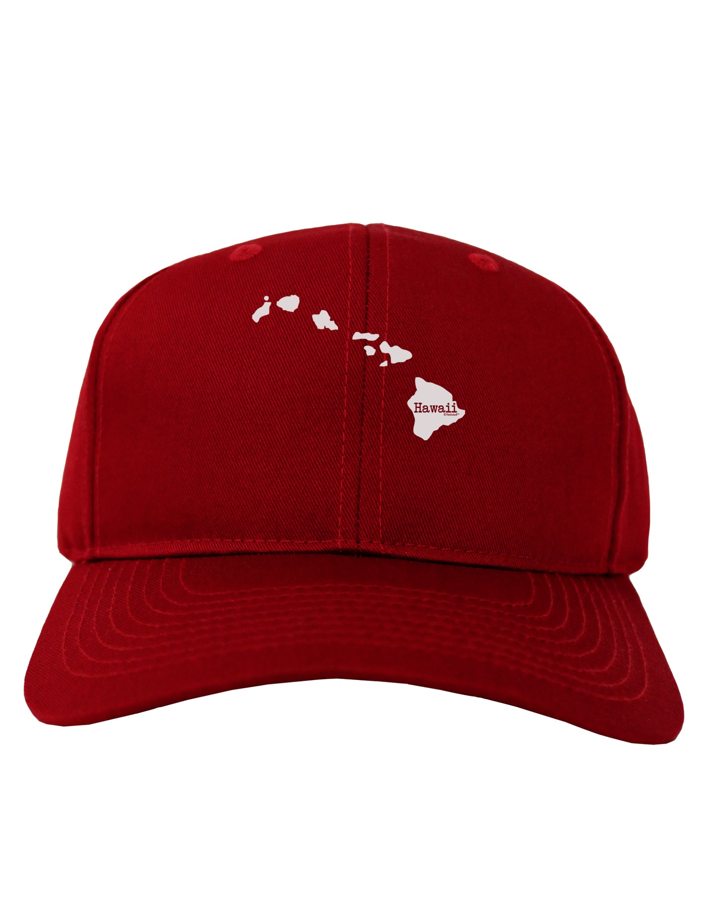 Hawaii - United States Shape Adult Dark Baseball Cap Hat by TooLoud-Baseball Cap-TooLoud-Red-One Size-Davson Sales