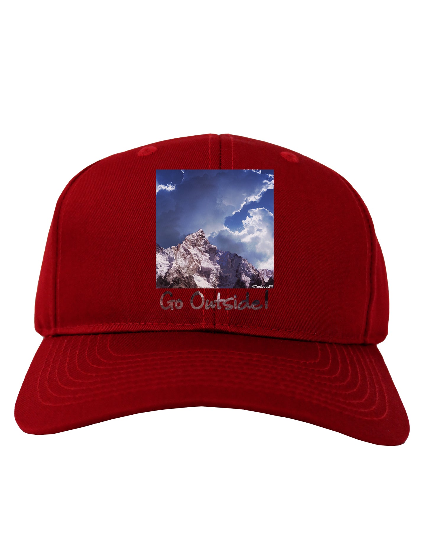 Go Outside Mountain Adult Dark Baseball Cap Hat by TooLoud-Baseball Cap-TooLoud-Red-One Size-Davson Sales