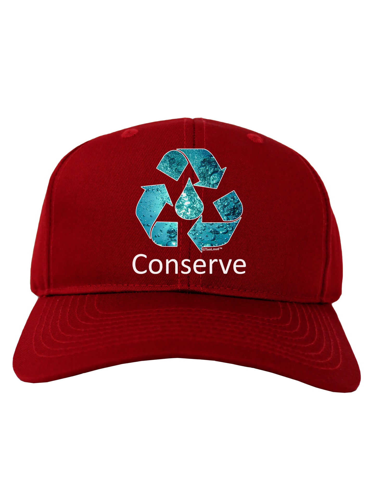 Water Conservation Text Adult Dark Baseball Cap Hat by TooLoud-Baseball Cap-TooLoud-Red-One Size-Davson Sales