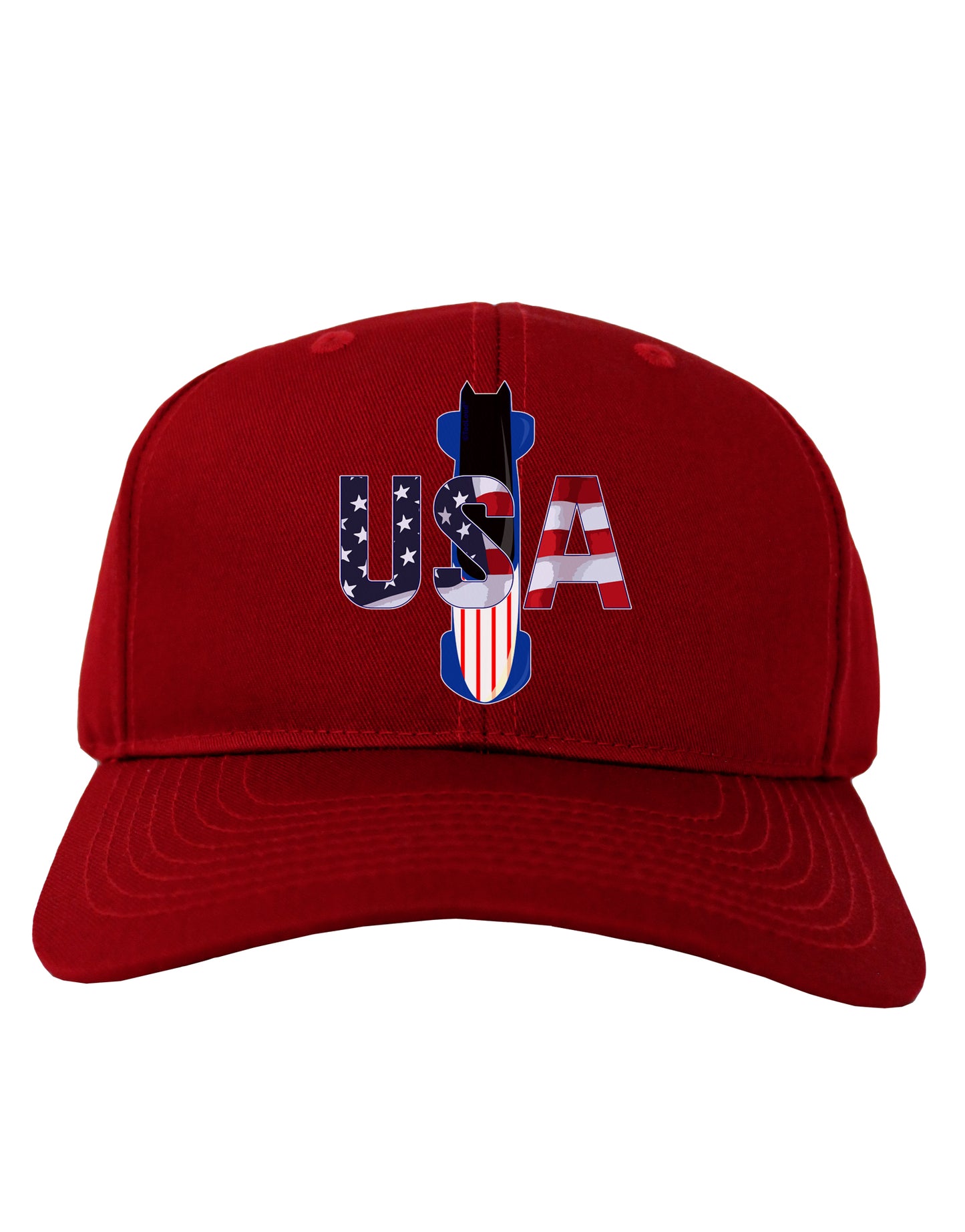 USA Bobsled Adult Dark Baseball Cap Hat by TooLoud-Baseball Cap-TooLoud-Red-One Size-Davson Sales