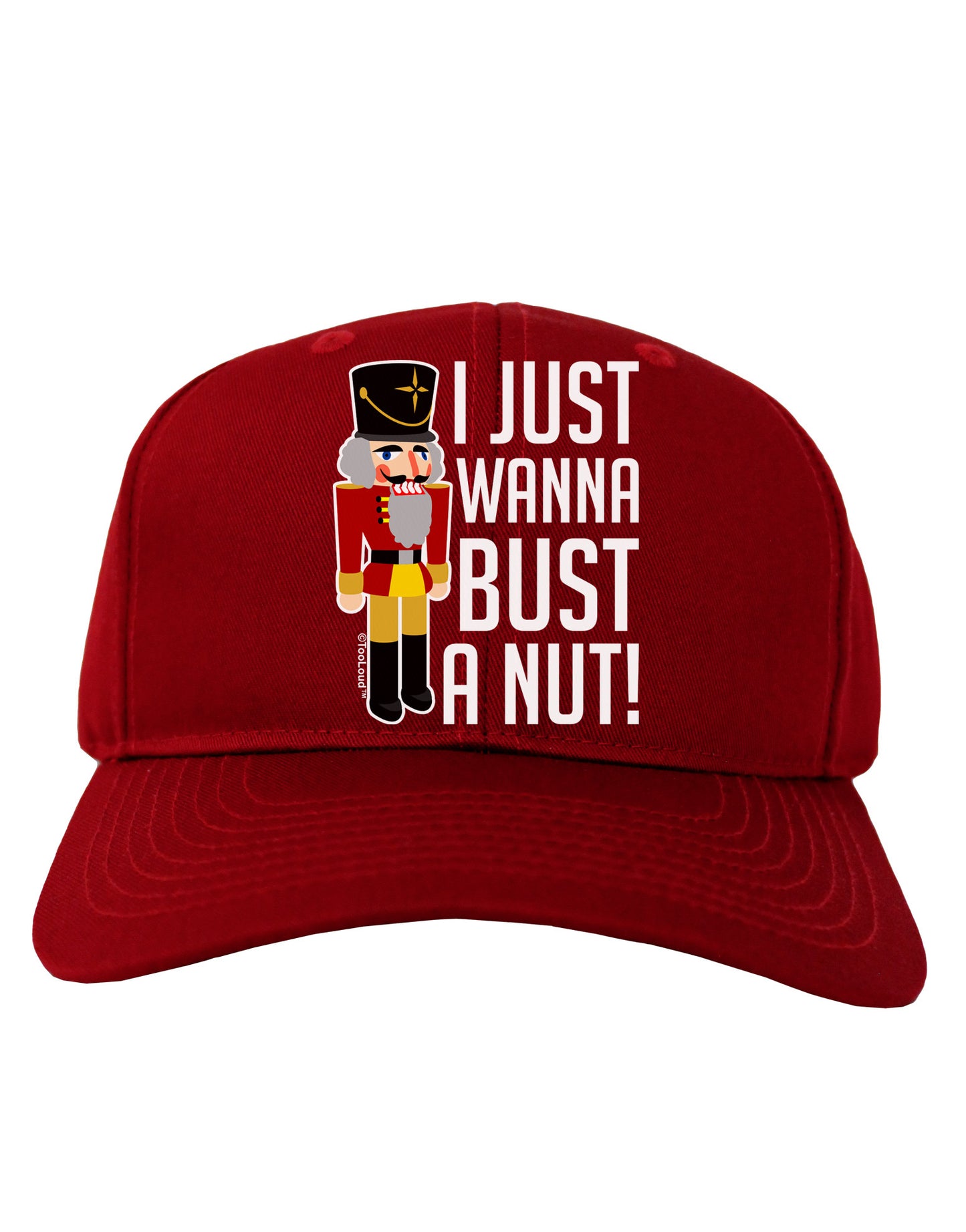 I Just Wanna Bust A Nut Nutcracker Adult Dark Baseball Cap Hat by-Baseball Cap-TooLoud-Red-One Size-Davson Sales