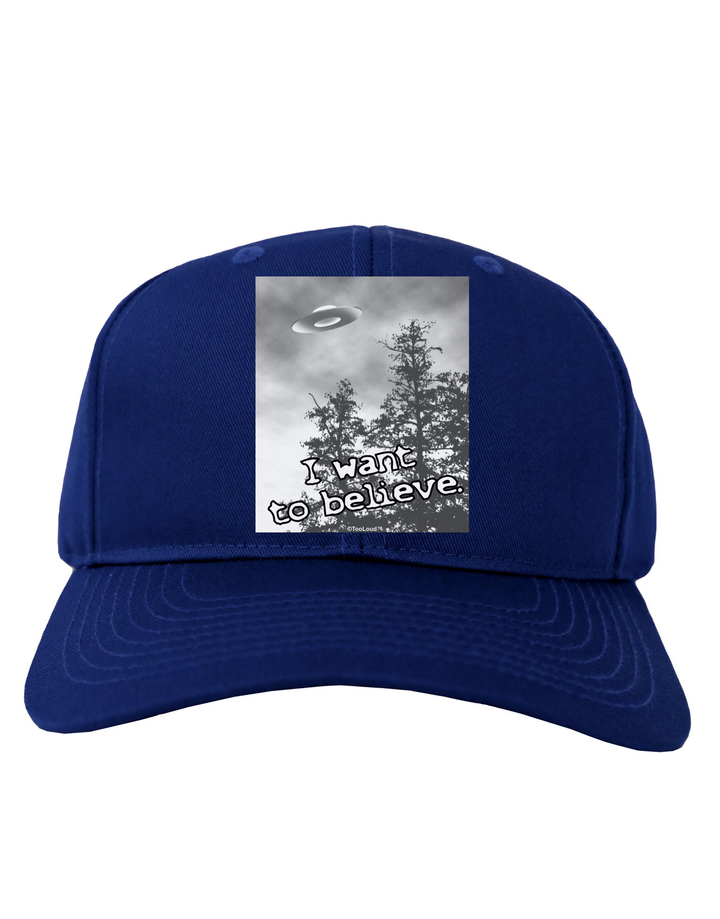 I Want to Believe - UFO Adult Dark Baseball Cap Hat by TooLoud-Baseball Cap-TooLoud-Royal-Blue-One Size-Davson Sales