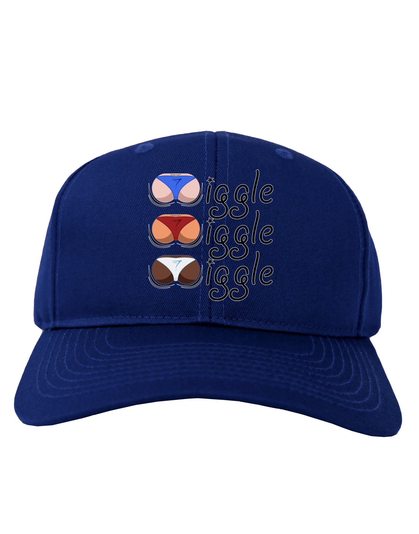 Wiggle Wiggle Wiggle - Twerk Color Adult Dark Baseball Cap Hat-Baseball Cap-TooLoud-Royal-Blue-One Size-Davson Sales