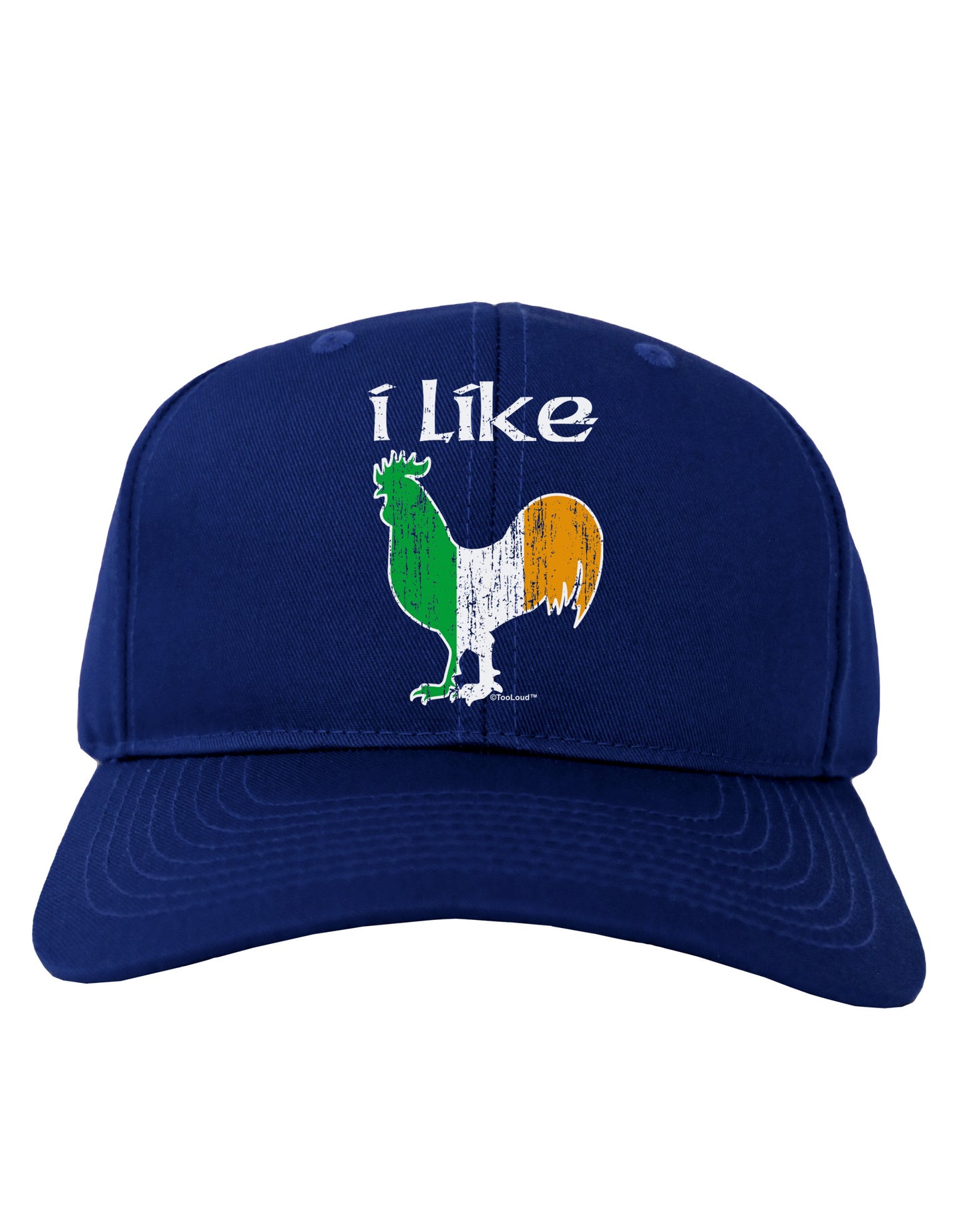 I Like Irish Rooster Silhouette Adult Dark Baseball Cap Hat by TooLoud-Baseball Cap-TooLoud-Royal-Blue-One Size-Davson Sales