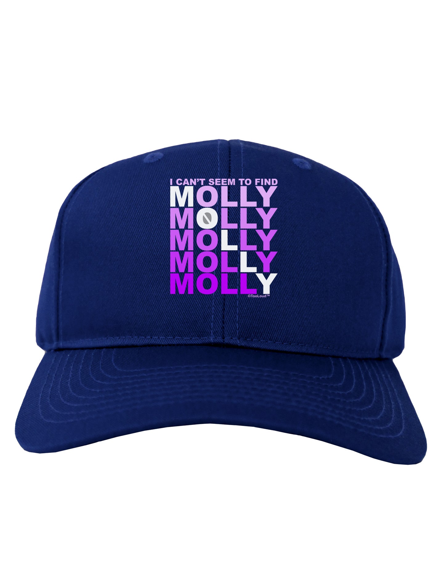Find Molly Purple Adult Dark Baseball Cap Hat-Baseball Cap-TooLoud-Royal-Blue-One Size-Davson Sales
