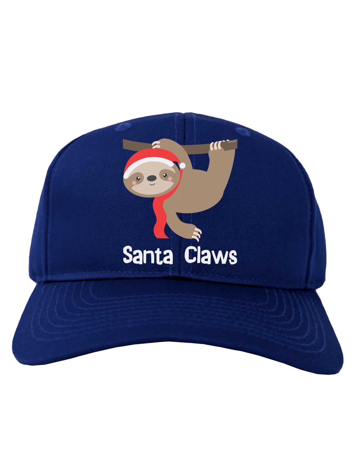 Cute Christmas Sloth - Santa Claws Adult Dark Baseball Cap Hat by TooLoud-Baseball Cap-TooLoud-Royal-Blue-One Size-Davson Sales
