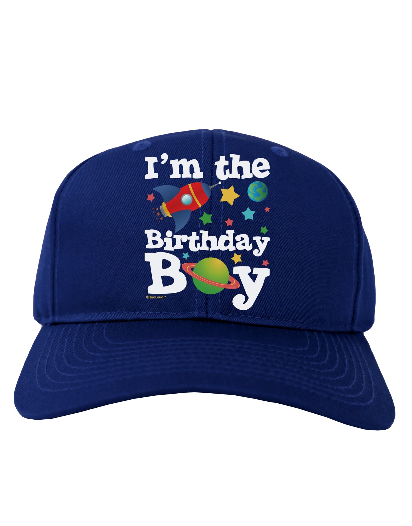 I'm the Birthday Boy - Outer Space Design Adult Dark Baseball Cap Hat by TooLoud-Baseball Cap-TooLoud-Royal-Blue-One Size-Davson Sales