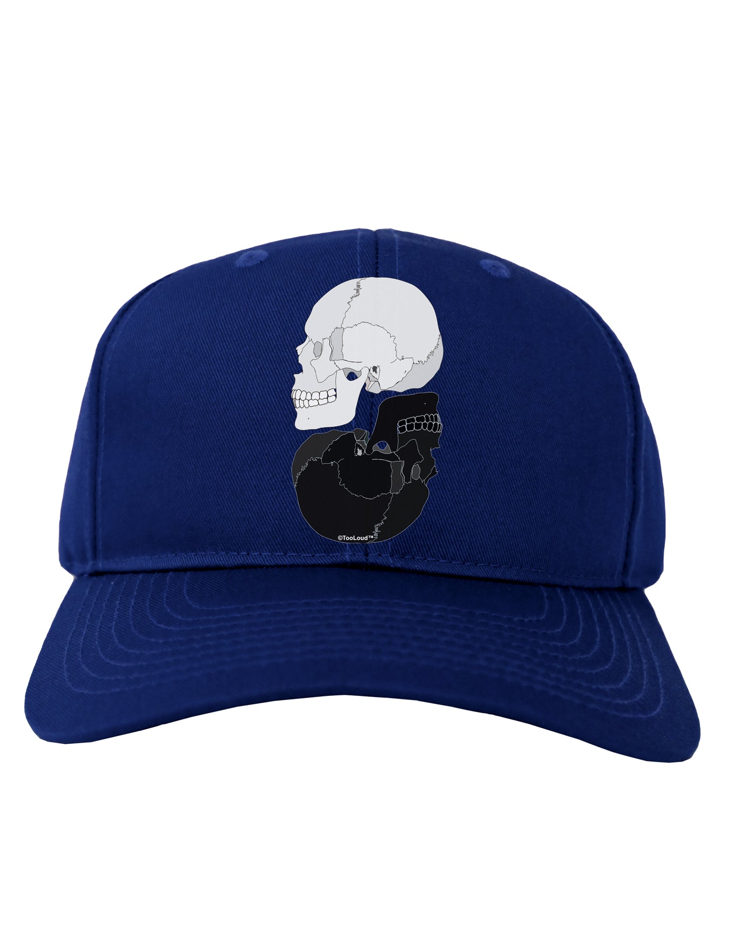 White And Black Inverted Skulls Adult Dark Baseball Cap Hat by TooLoud-Baseball Cap-TooLoud-Royal-Blue-One Size-Davson Sales