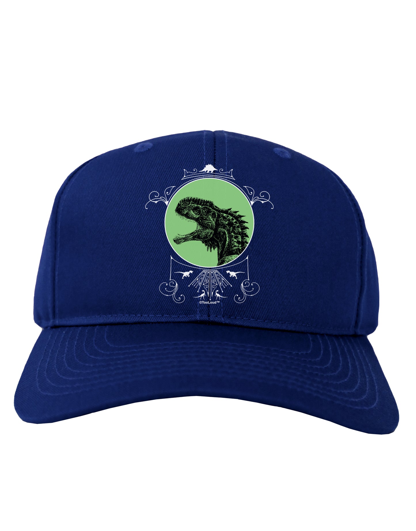 Jurassic Dinosaur Face Adult Dark Baseball Cap Hat by TooLoud-Baseball Cap-TooLoud-Royal-Blue-One Size-Davson Sales