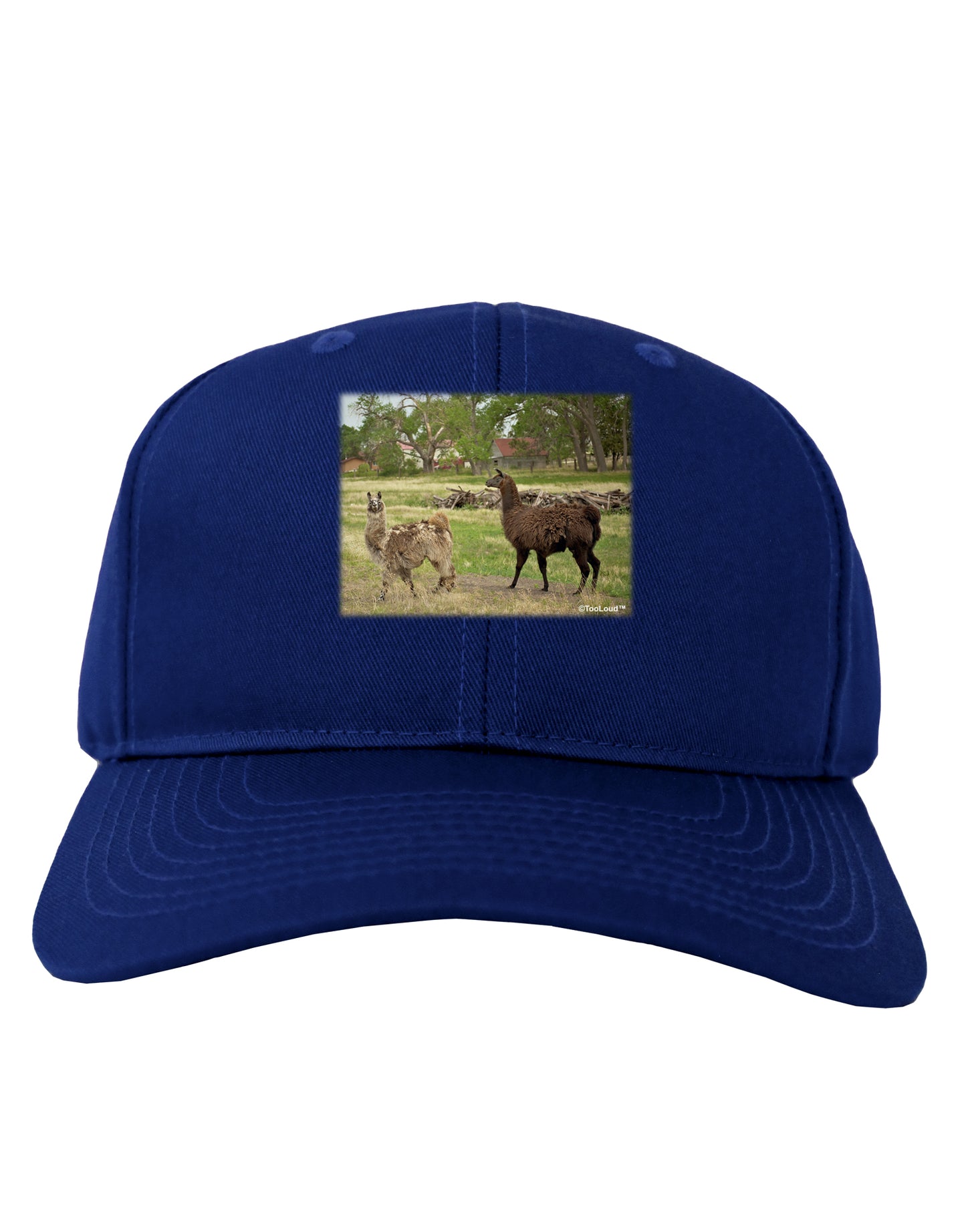Standing Llamas Adult Dark Baseball Cap Hat by TooLoud-Baseball Cap-TooLoud-Royal-Blue-One Size-Davson Sales