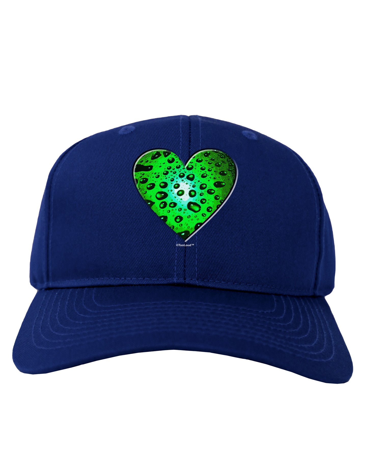Water Droplet Heart Green Adult Dark Baseball Cap Hat by TooLoud-Baseball Cap-TooLoud-Royal-Blue-One Size-Davson Sales