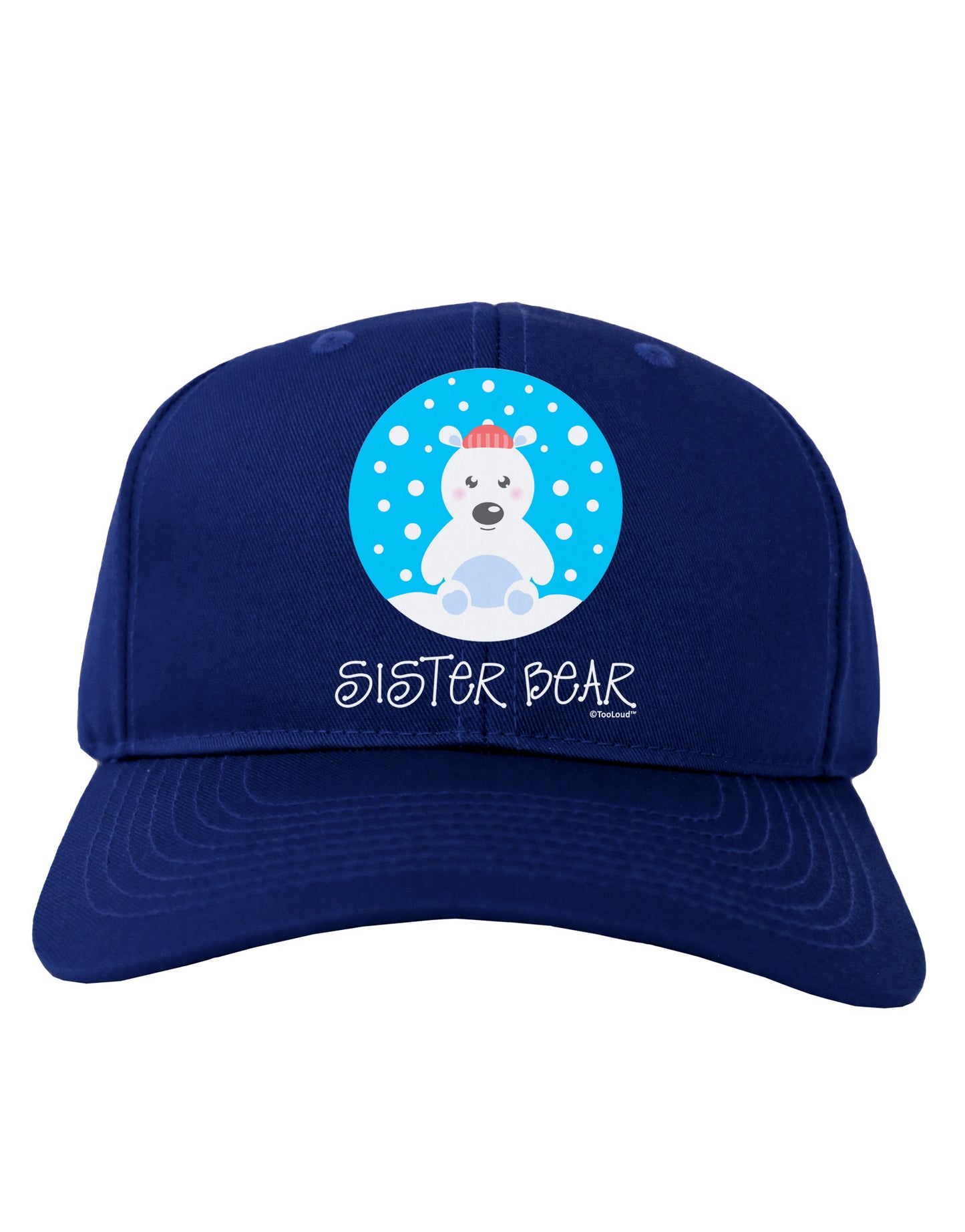 Matching Polar Bear Family - Sister Bear Adult Dark Baseball Cap Hat by TooLoud-Baseball Cap-TooLoud-Royal-Blue-One Size-Davson Sales