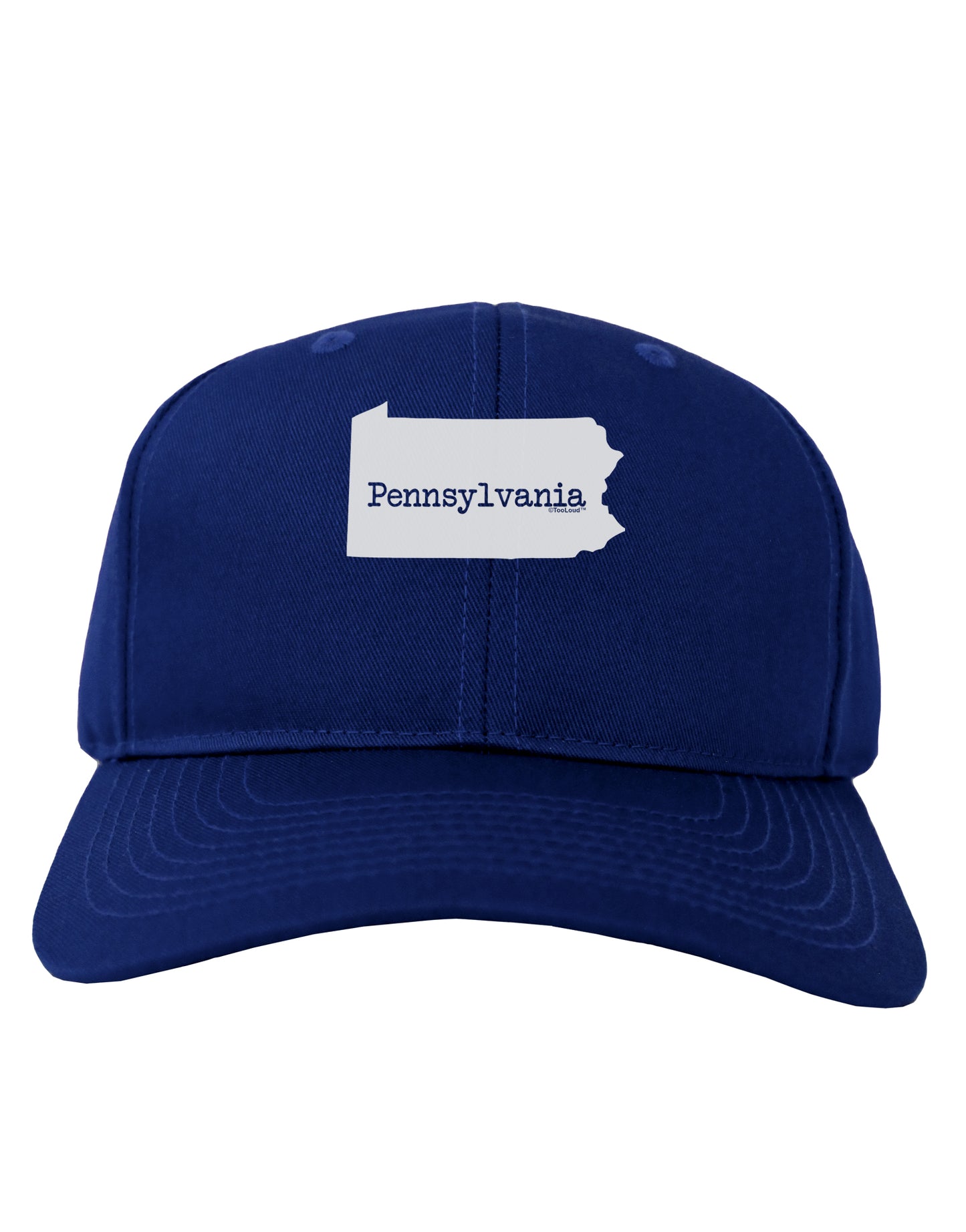Pennsylvania - United States Shape Adult Dark Baseball Cap Hat by TooLoud-Baseball Cap-TooLoud-Royal-Blue-One Size-Davson Sales
