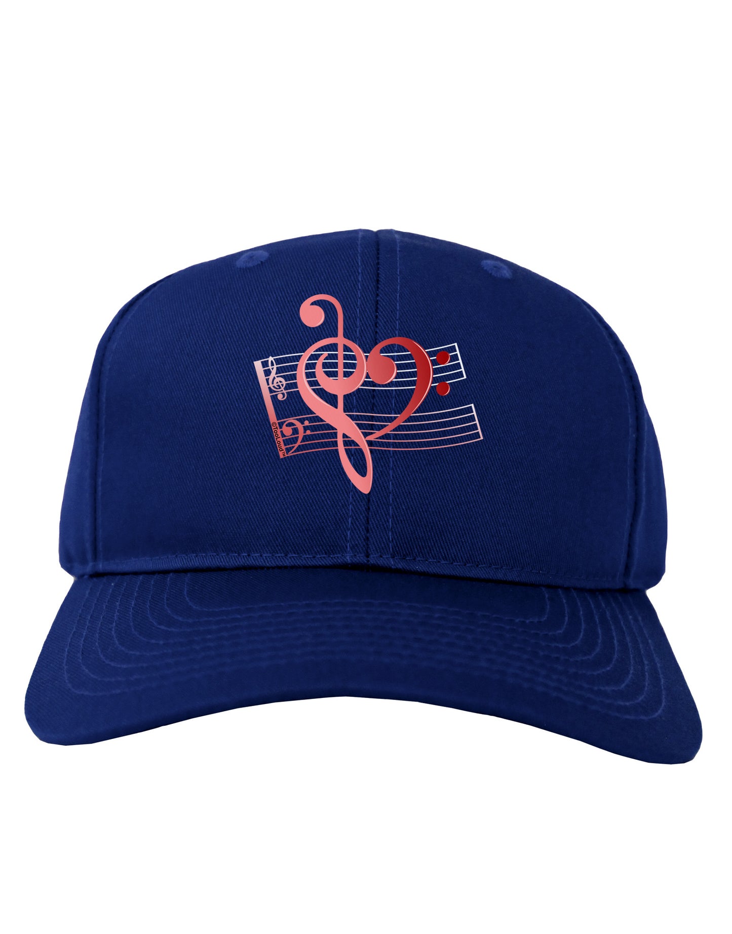 Heart Sheet Music Adult Dark Baseball Cap Hat-Baseball Cap-TooLoud-Royal-Blue-One Size-Davson Sales