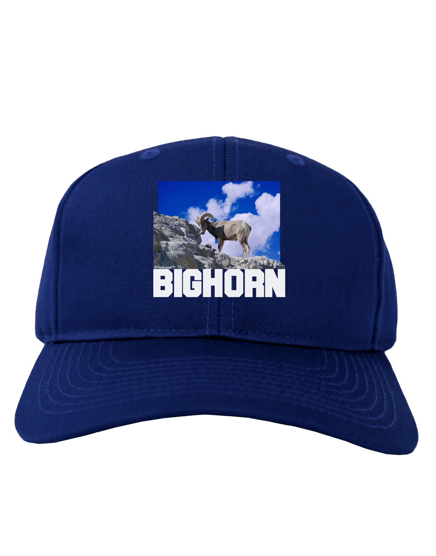 Bighorn Ram Text Adult Dark Baseball Cap Hat-Baseball Cap-TooLoud-Royal-Blue-One Size-Davson Sales
