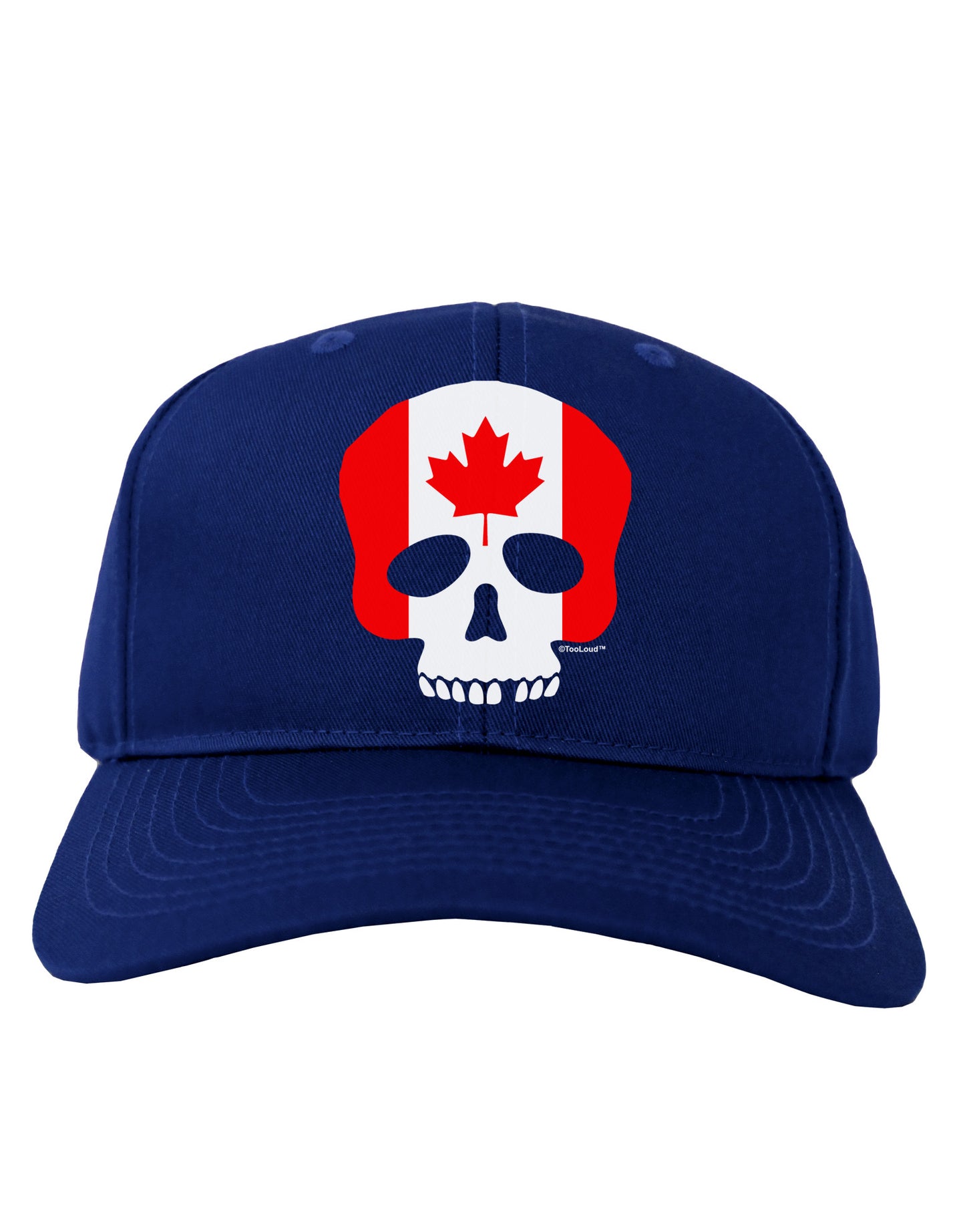 Skull Flag Canada Adult Dark Baseball Cap Hat-Baseball Cap-TooLoud-Royal-Blue-One Size-Davson Sales