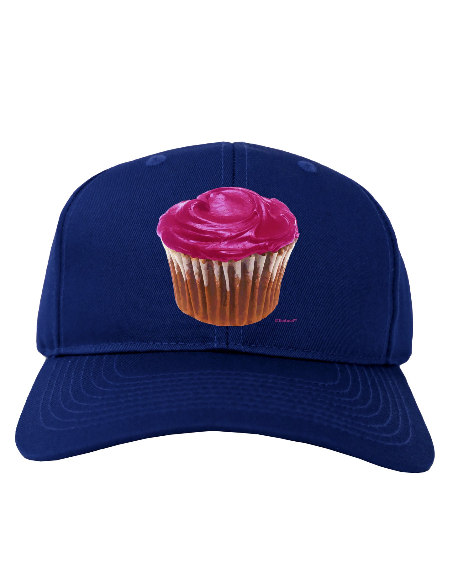 Giant Bright Pink Cupcake Adult Dark Baseball Cap Hat by TooLoud-Baseball Cap-TooLoud-Royal-Blue-One Size-Davson Sales