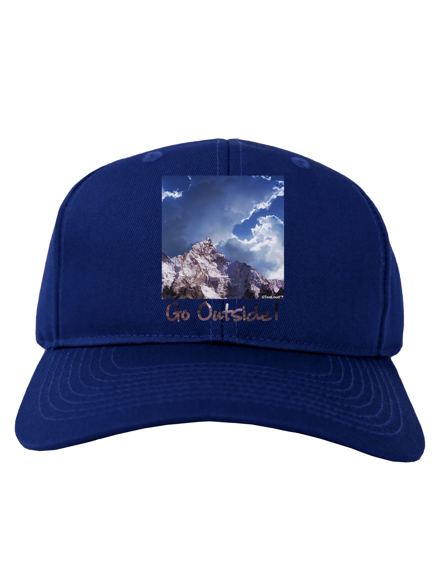Go Outside Mountain Adult Dark Baseball Cap Hat by TooLoud-Baseball Cap-TooLoud-Royal-Blue-One Size-Davson Sales