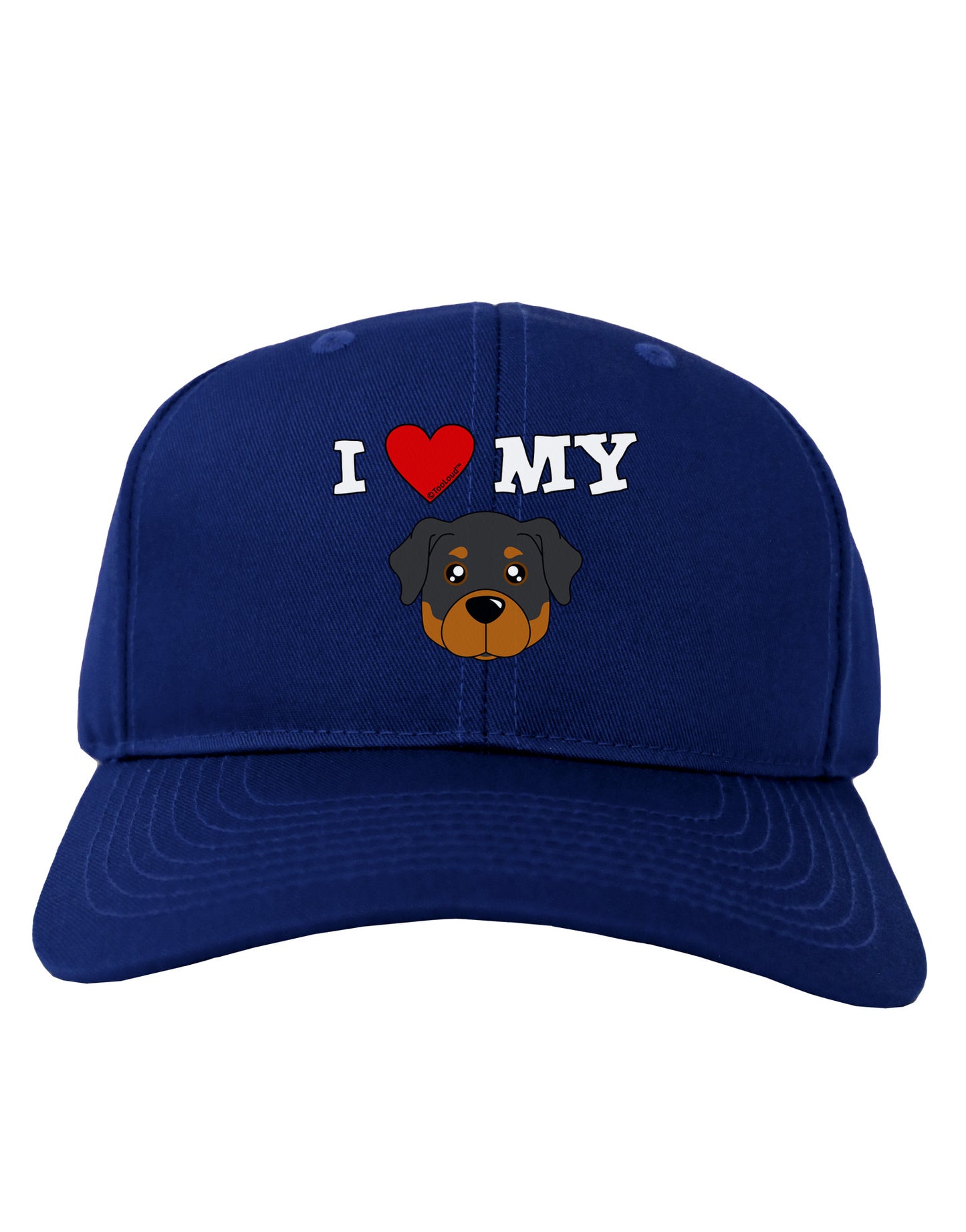 I Heart My - Cute Rottweiler Dog Adult Dark Baseball Cap Hat by TooLoud-Baseball Cap-TooLoud-Royal-Blue-One Size-Davson Sales