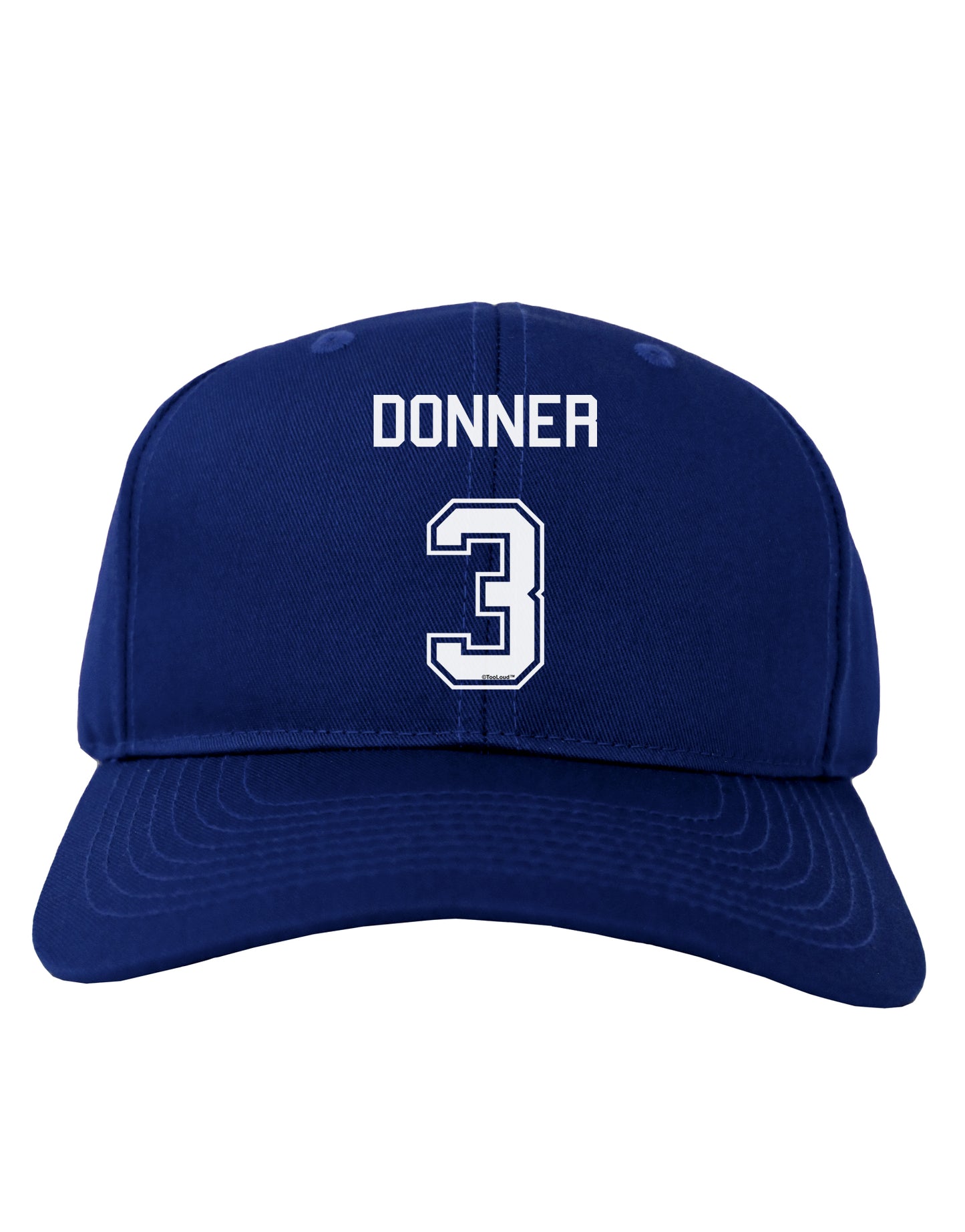 Reindeer Jersey - Donner 3 Adult Dark Baseball Cap Hat-Baseball Cap-TooLoud-Royal-Blue-One Size-Davson Sales