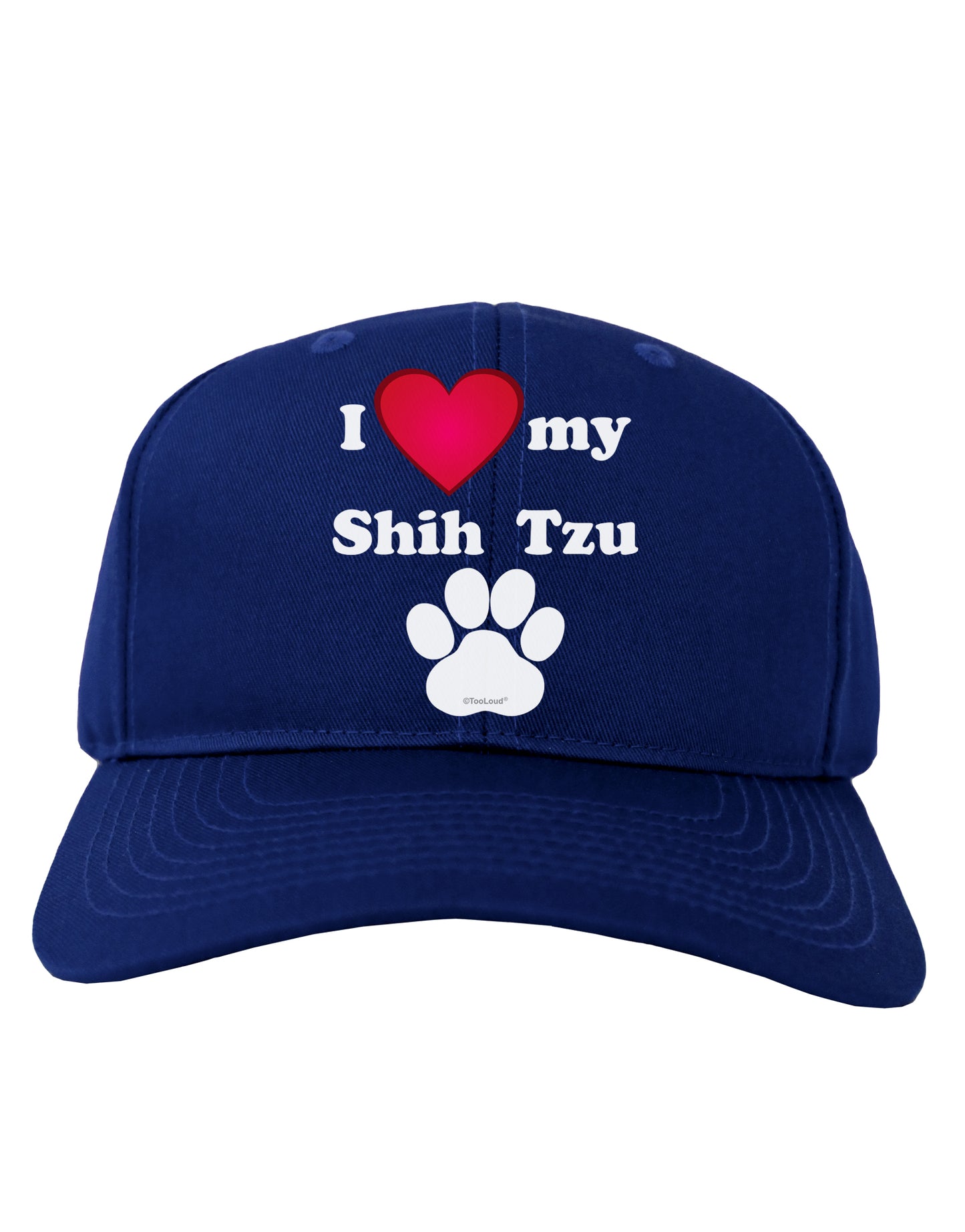 I Heart My Shih Tzu Adult Dark Baseball Cap Hat by TooLoud-Baseball Cap-TooLoud-Royal-Blue-One Size-Davson Sales