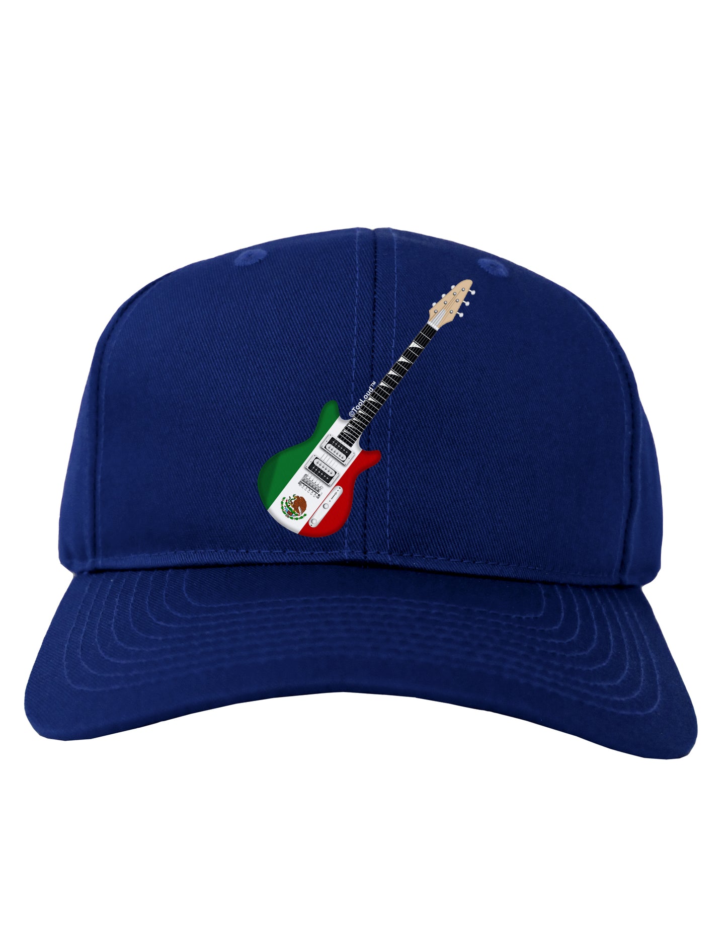 Mexican Flag Guitar Design Adult Dark Baseball Cap Hat by TooLoud-Baseball Cap-TooLoud-Royal-Blue-One Size-Davson Sales