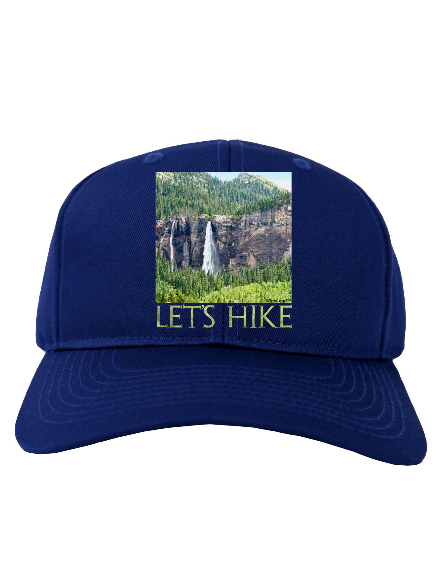 Beautiful Cliffs - Lets Hike Adult Dark Baseball Cap Hat by-Baseball Cap-TooLoud-Royal-Blue-One Size-Davson Sales