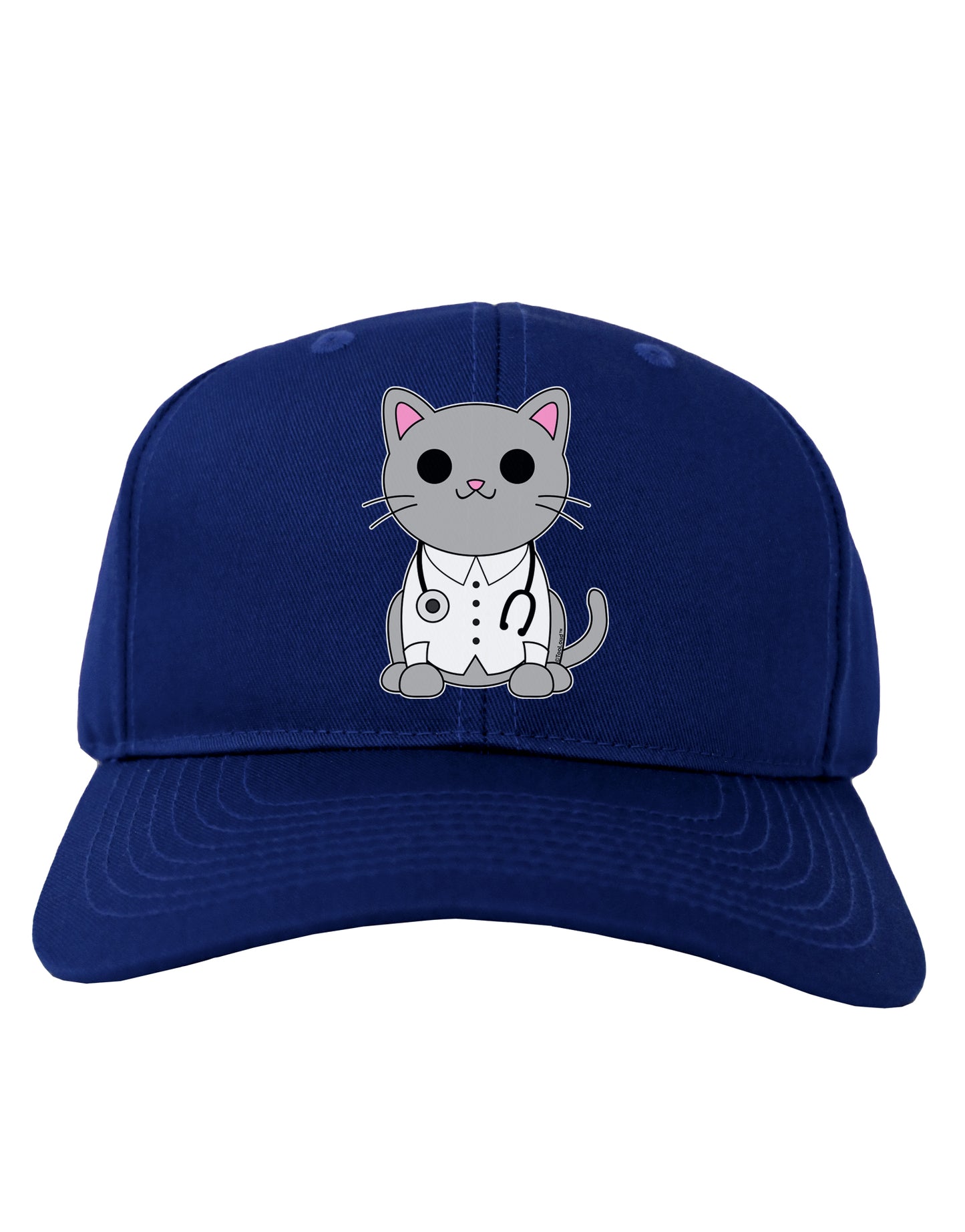 Dr Cat MD - Cute Cat Design Adult Dark Baseball Cap Hat by TooLoud-Baseball Cap-TooLoud-Royal-Blue-One Size-Davson Sales