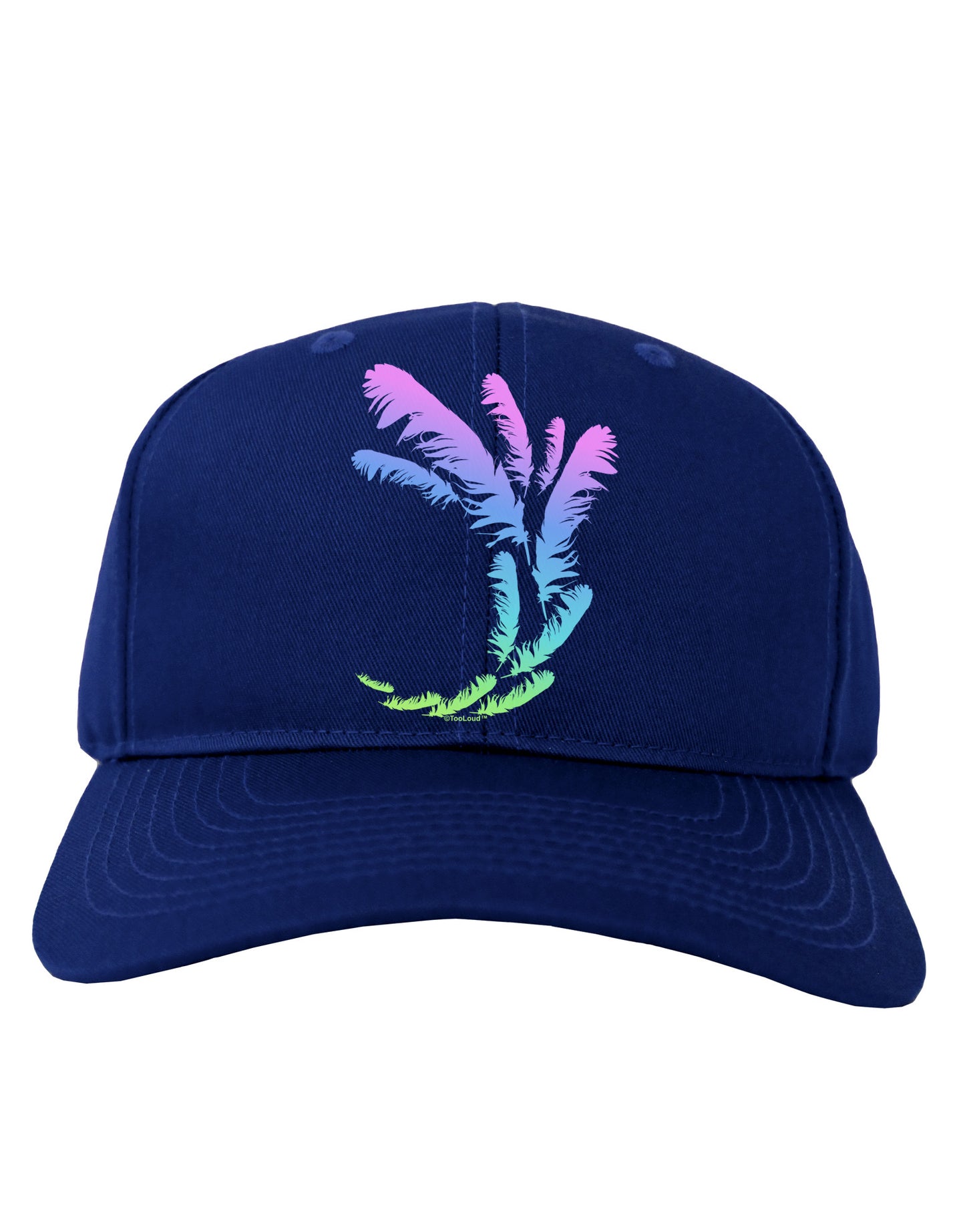 Tropical Feathers Adult Dark Baseball Cap Hat-Baseball Cap-TooLoud-Royal-Blue-One Size-Davson Sales