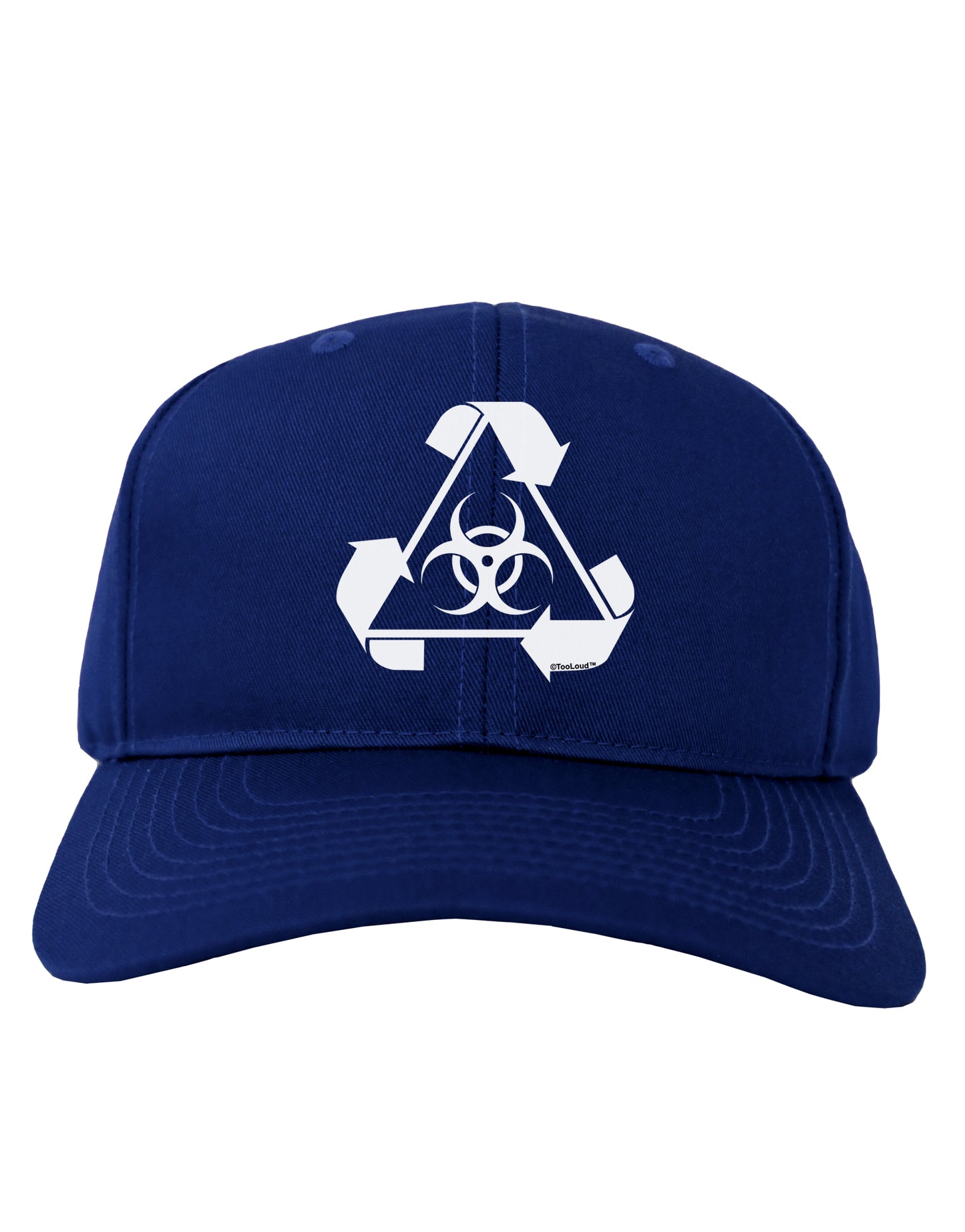 Recycle Biohazard Sign Black and White Adult Dark Baseball Cap Hat by TooLoud-Baseball Cap-TooLoud-Royal-Blue-One Size-Davson Sales