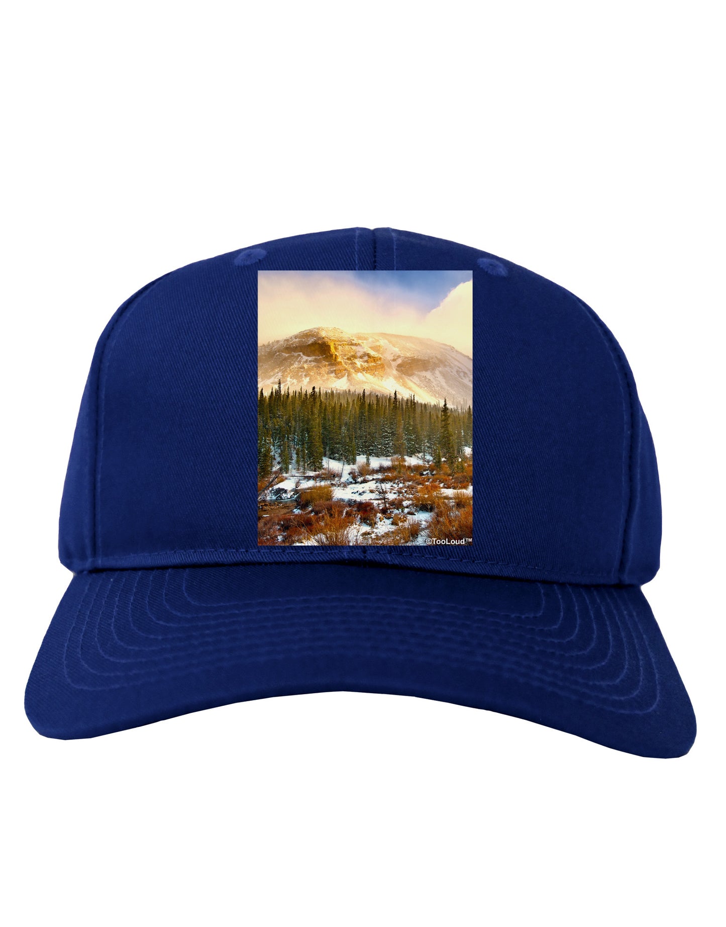 Nature Photography - Mountain Glow Adult Dark Baseball Cap Hat by-Baseball Cap-TooLoud-Royal-Blue-One Size-Davson Sales