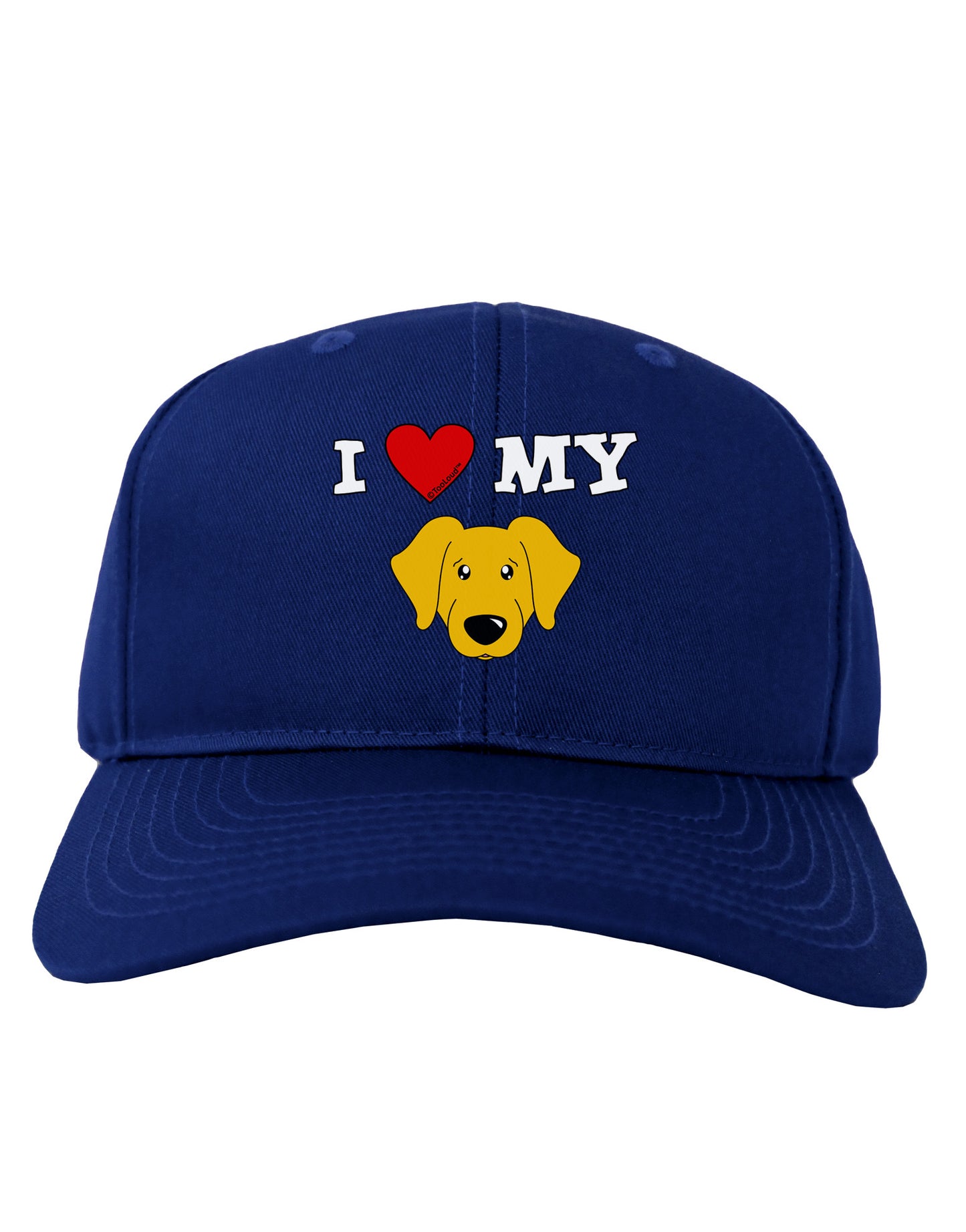 I Heart My - Cute Yellow Labrador Retriever Dog Adult Dark Baseball Cap Hat by TooLoud-Baseball Cap-TooLoud-Royal-Blue-One Size-Davson Sales