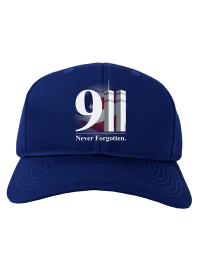 911 Never Forgotten Adult Dark Baseball Cap Hat-Baseball Cap-TooLoud-Royal-Blue-One Size-Davson Sales