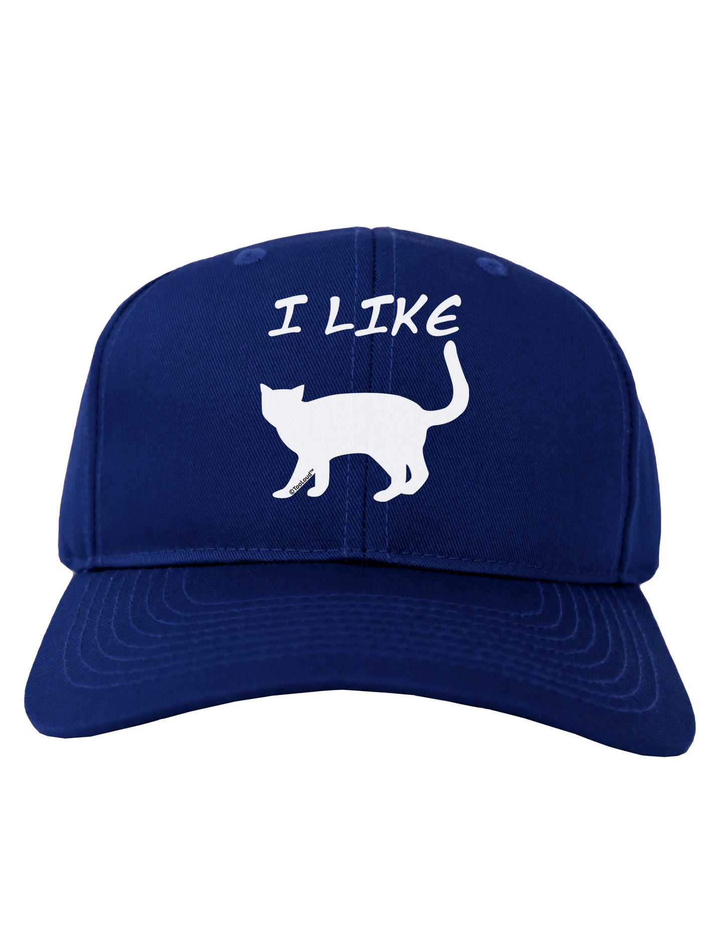I Like Cat Silhouette Design Adult Dark Baseball Cap Hat by TooLoud-Baseball Cap-TooLoud-Royal-Blue-One Size-Davson Sales
