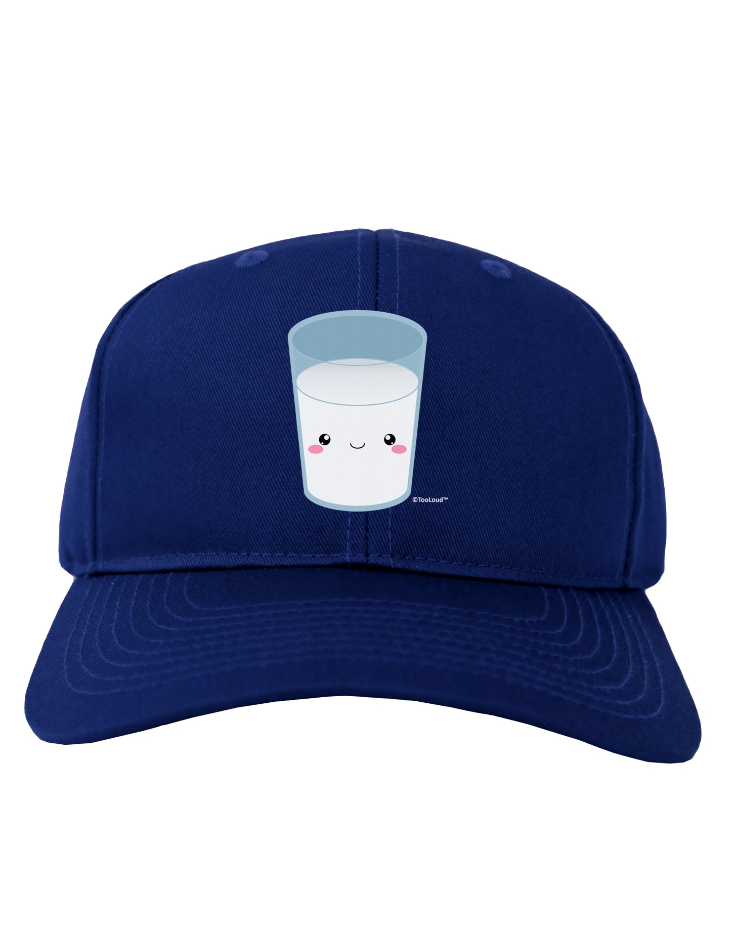 Cute Matching Milk and Cookie Design - Milk Adult Dark Baseball Cap Hat by TooLoud-Baseball Cap-TooLoud-Royal-Blue-One Size-Davson Sales