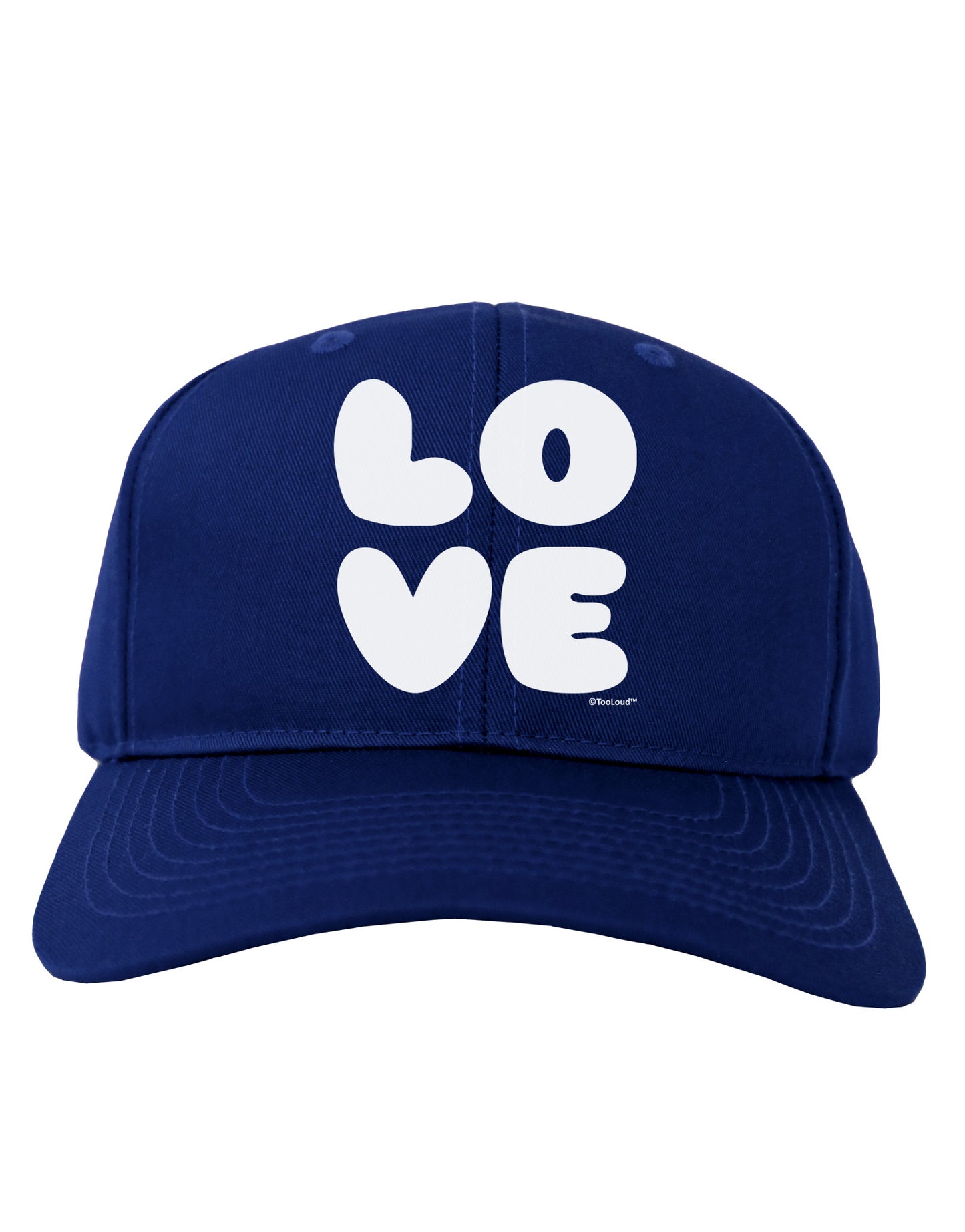 LOVE Text Adult Dark Baseball Cap Hat by TooLoud-Baseball Cap-TooLoud-Royal-Blue-One Size-Davson Sales