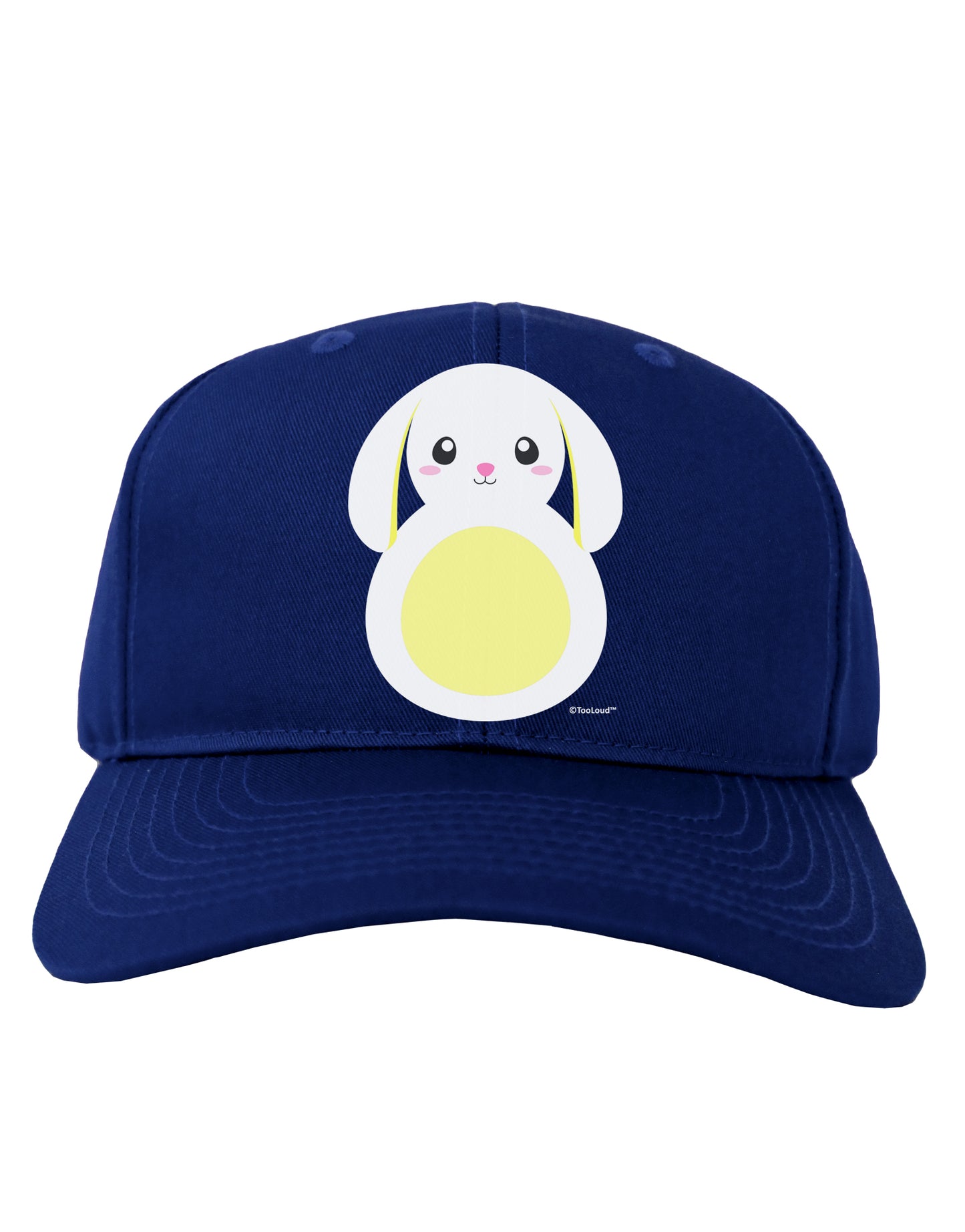 Cute Bunny with Floppy Ears - Yellow Adult Dark Baseball Cap Hat by TooLoud-Baseball Cap-TooLoud-Royal-Blue-One Size-Davson Sales