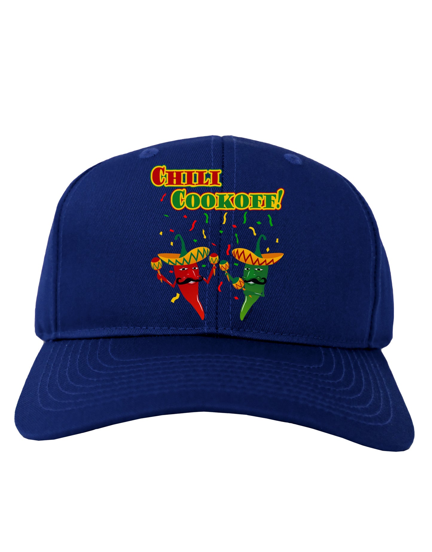 Chili Cookoff! Chile Peppers Adult Dark Baseball Cap Hat-Baseball Cap-TooLoud-Royal-Blue-One Size-Davson Sales