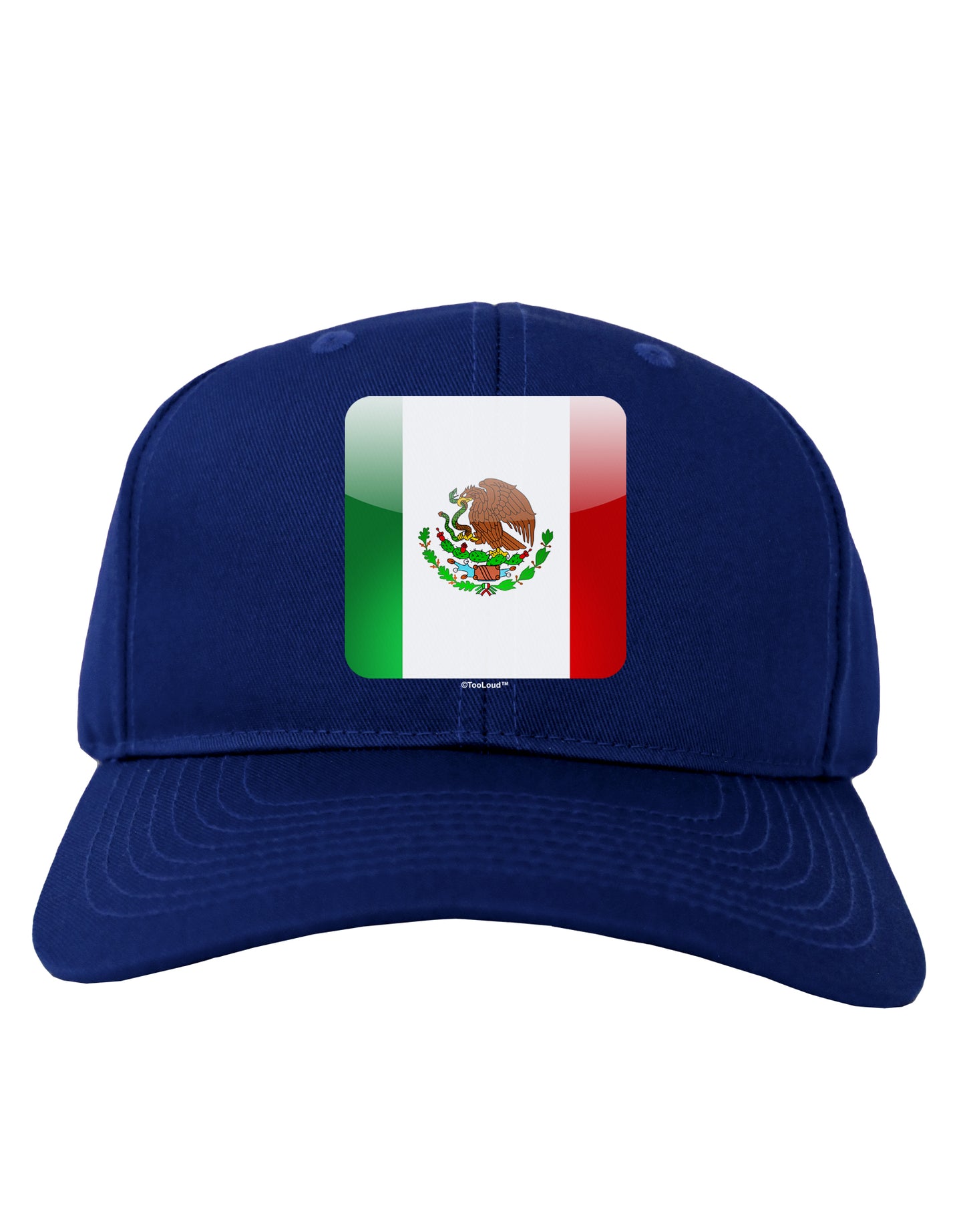 Mexican Flag App Icon Adult Dark Baseball Cap Hat by TooLoud-Baseball Cap-TooLoud-Royal-Blue-One Size-Davson Sales
