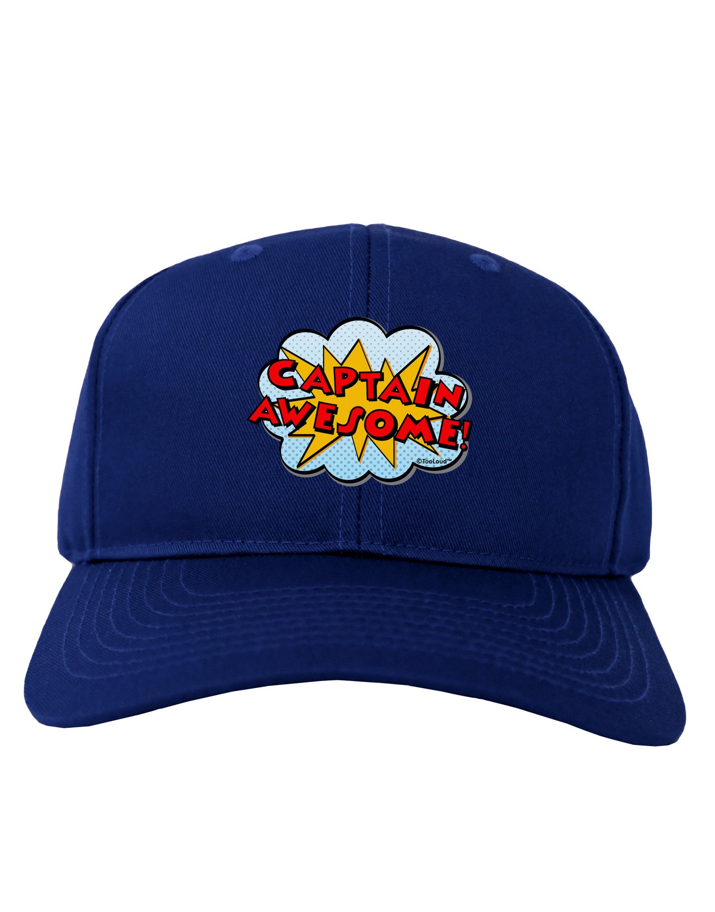 Captain Awesome - Superhero Style Adult Dark Baseball Cap Hat by TooLoud-Baseball Cap-TooLoud-Royal-Blue-One Size-Davson Sales