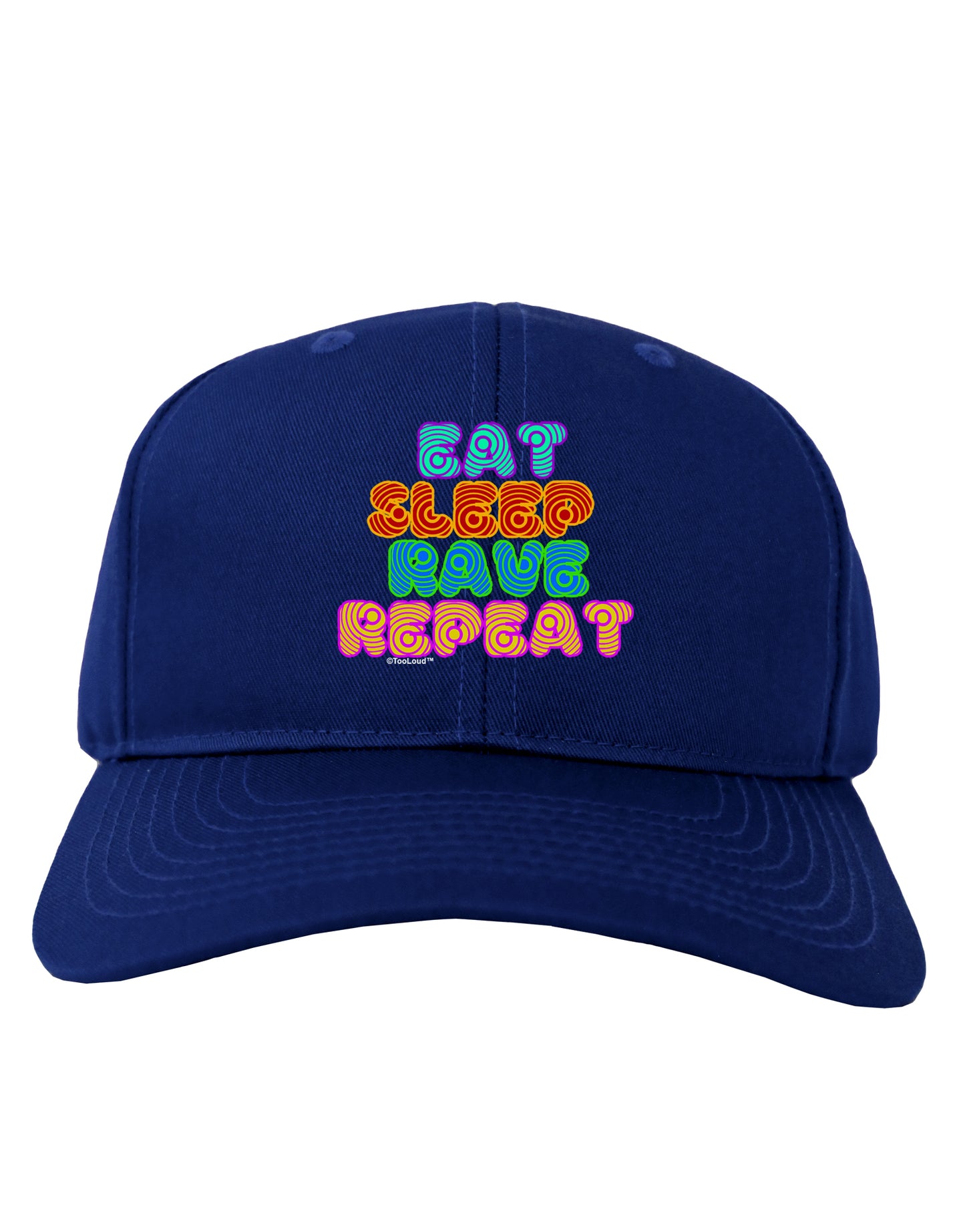 Eat Sleep Rave Repeat Hypnotic Adult Dark Baseball Cap Hat by TooLoud-Baseball Cap-TooLoud-Royal-Blue-One Size-Davson Sales