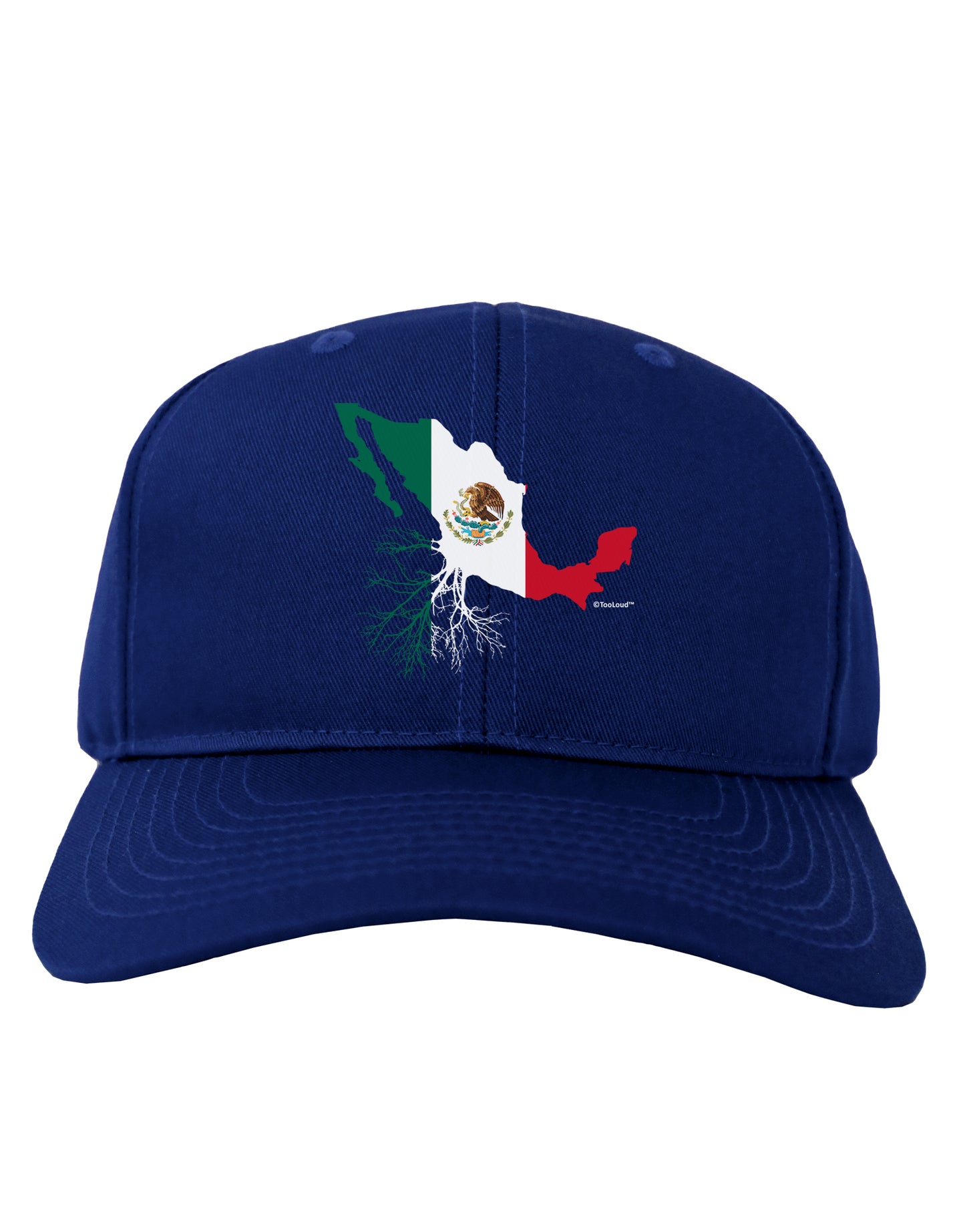 Mexican Roots - Mexico Outline Mexican Flag Adult Dark Baseball Cap Hat by TooLoud-Baseball Cap-TooLoud-Royal-Blue-One Size-Davson Sales
