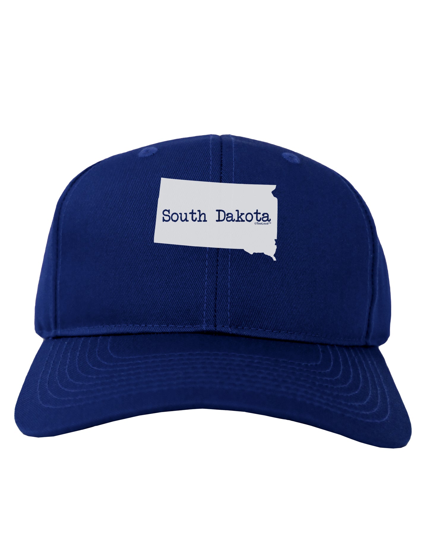 South Dakota - United States Shape Adult Dark Baseball Cap Hat by TooLoud-Baseball Cap-TooLoud-Royal-Blue-One Size-Davson Sales