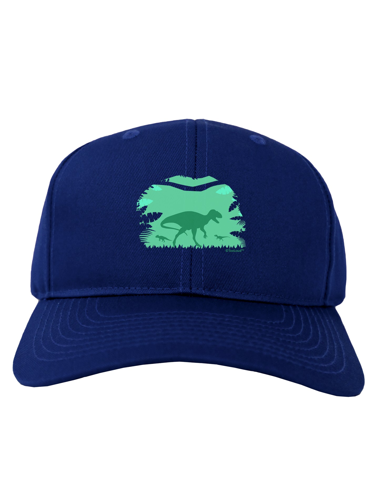 Dinosaur Silhouettes - Jungle Adult Dark Baseball Cap Hat by TooLoud-Baseball Cap-TooLoud-Royal-Blue-One Size-Davson Sales