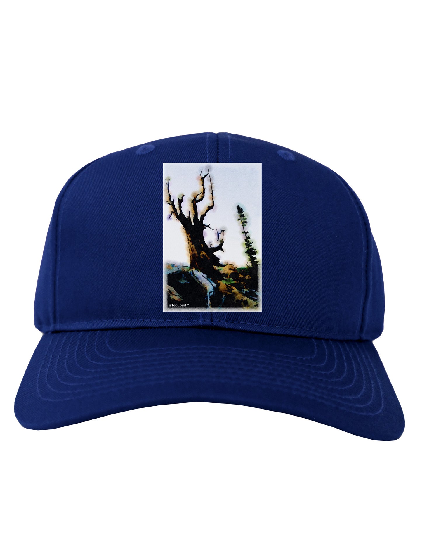 CO Mountain Scenery Watercolor Adult Dark Baseball Cap Hat-Baseball Cap-TooLoud-Royal-Blue-One Size-Davson Sales