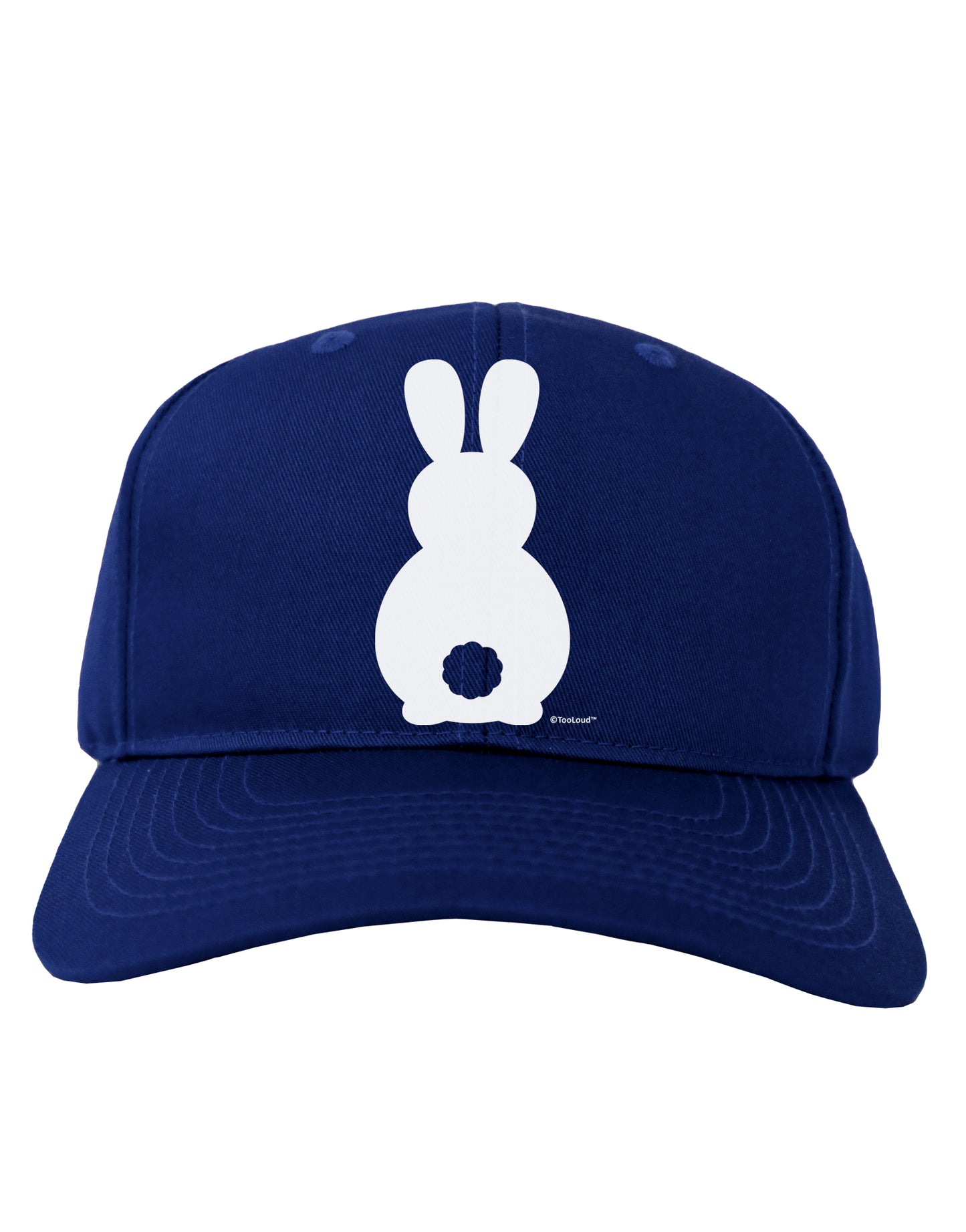 Cute Bunny Silhouette with Tail Adult Dark Baseball Cap Hat by TooLoud-Baseball Cap-TooLoud-Royal-Blue-One Size-Davson Sales